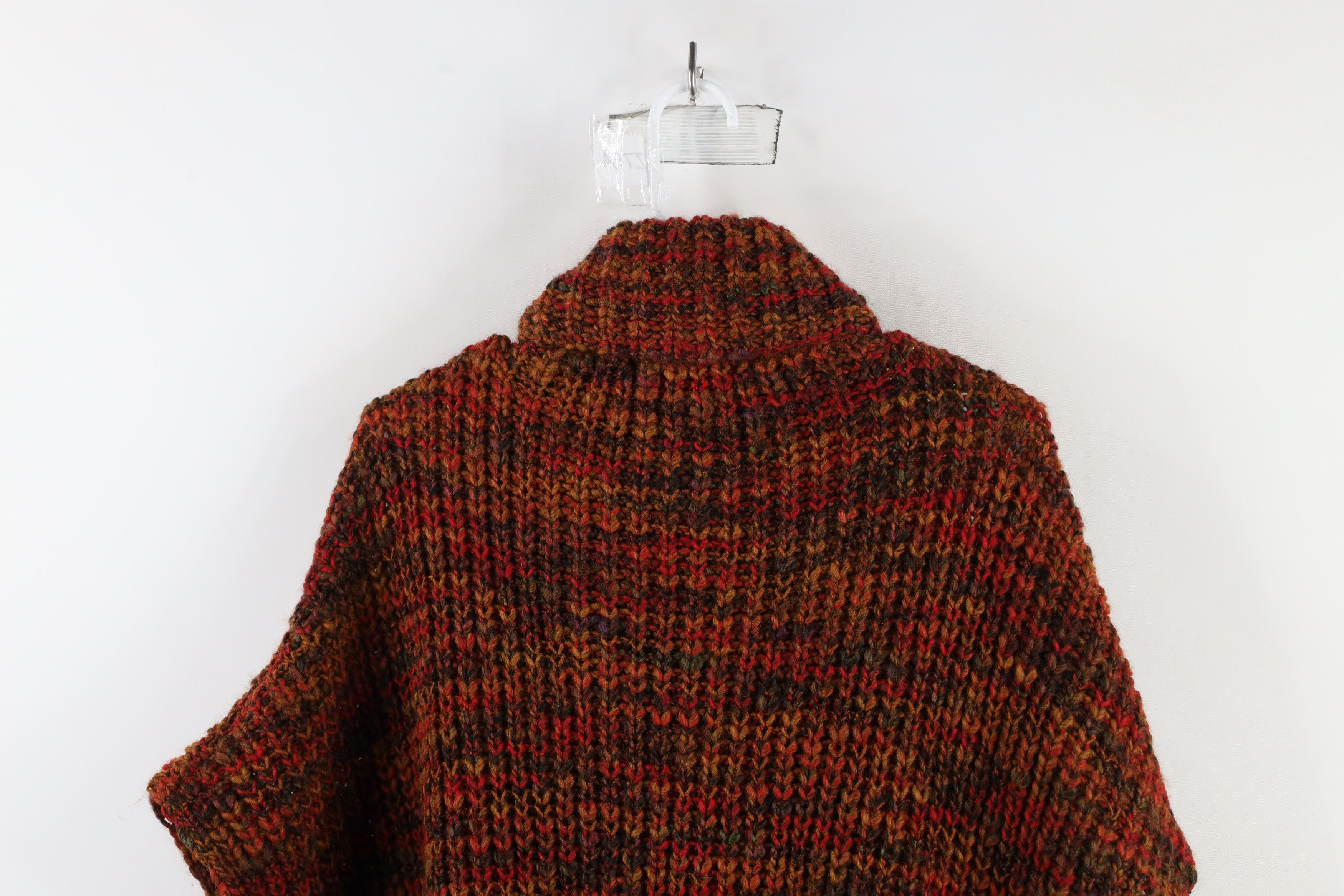 Vintage Deadstock Vintage Y2K Streetwear Knit Cape Cardigan Sweater Size ONE SIZE - 12 Thumbnail