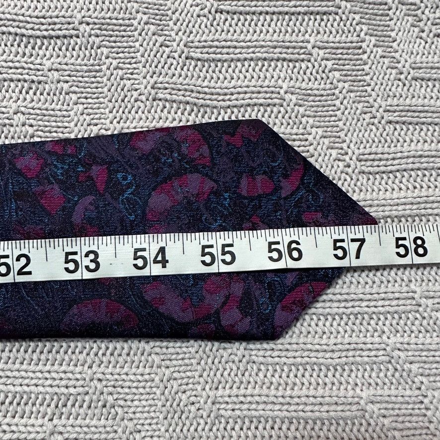 Vintage Vintage Piero Como purple metallic abstract print silk tie Size ONE SIZE - 4 Thumbnail