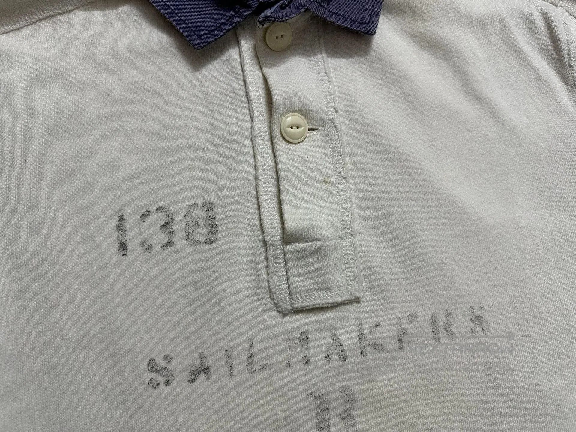 RRL Ralph Lauren RRL Vintage Stripe Patchwork Letter Henley. Size US L / EU 52-54 / 3 - 4 Thumbnail