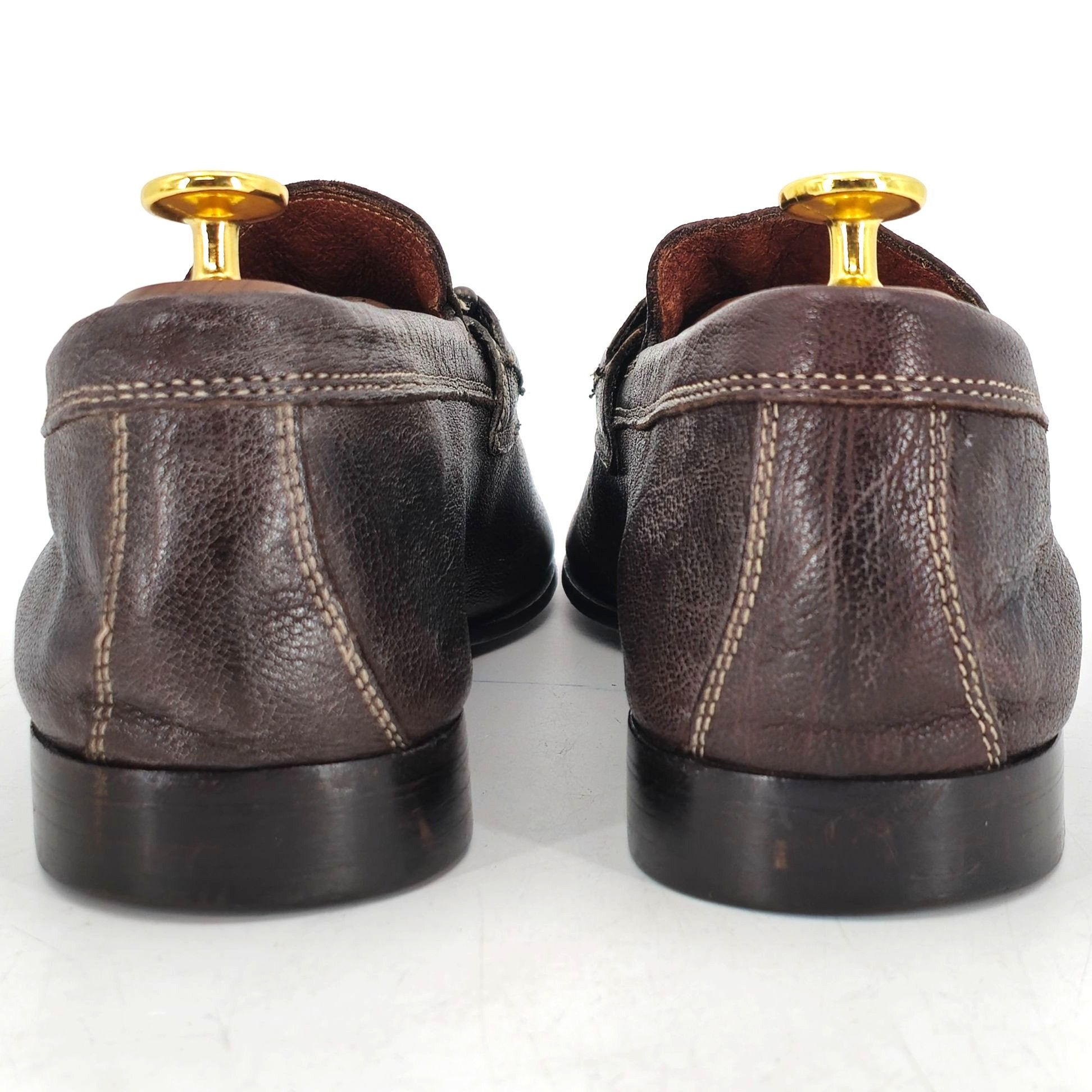 Donald Pliner Donald J. Pliner Signature Bit Loafers Mens 9.5 Brown Pebble Size US 9.5 / EU 42-43 - 5 Thumbnail