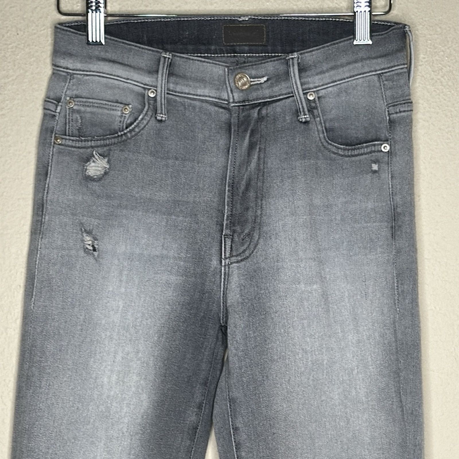 MOTHER Mother Insider Crop Step Fray Best Left Shadows Jeans Sz 24 Size 24" / US 00 / IT 34 - 7 Thumbnail