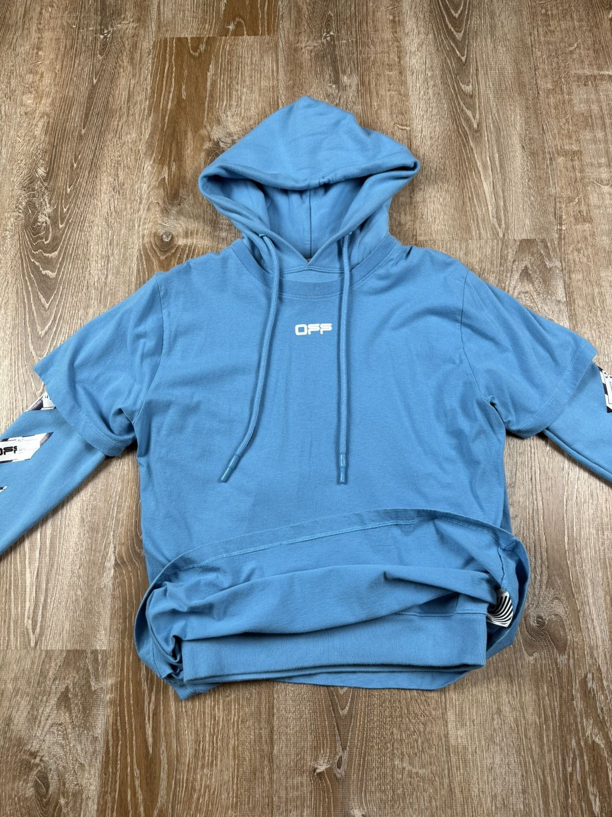 Off-White Off White x Virgil Airport Tape Shirt Hoodie Size US XS / EU 42 / 0 - 2 Thumbnail