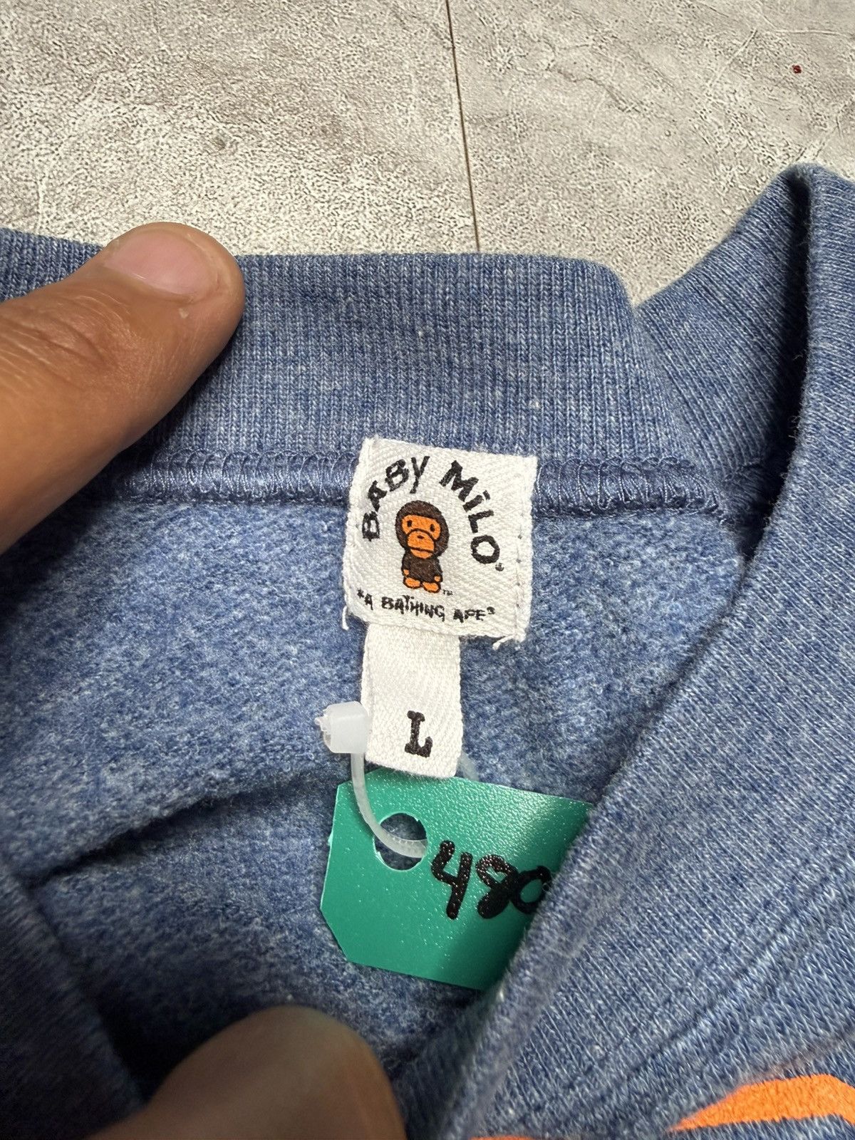 Bape OG Baby Milo Logo Sweatshirt acrylic cotton blend Size US L / EU 52-54 / 3 - 5 Thumbnail