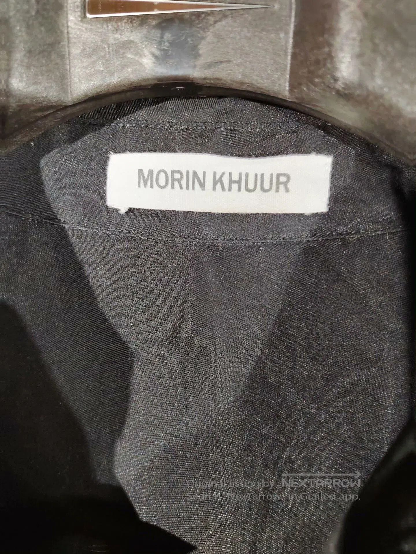 Japanese Brand Black MORIN KHUUR Work Shirt. Size US S / EU 44-46 / 1 - 2 Thumbnail