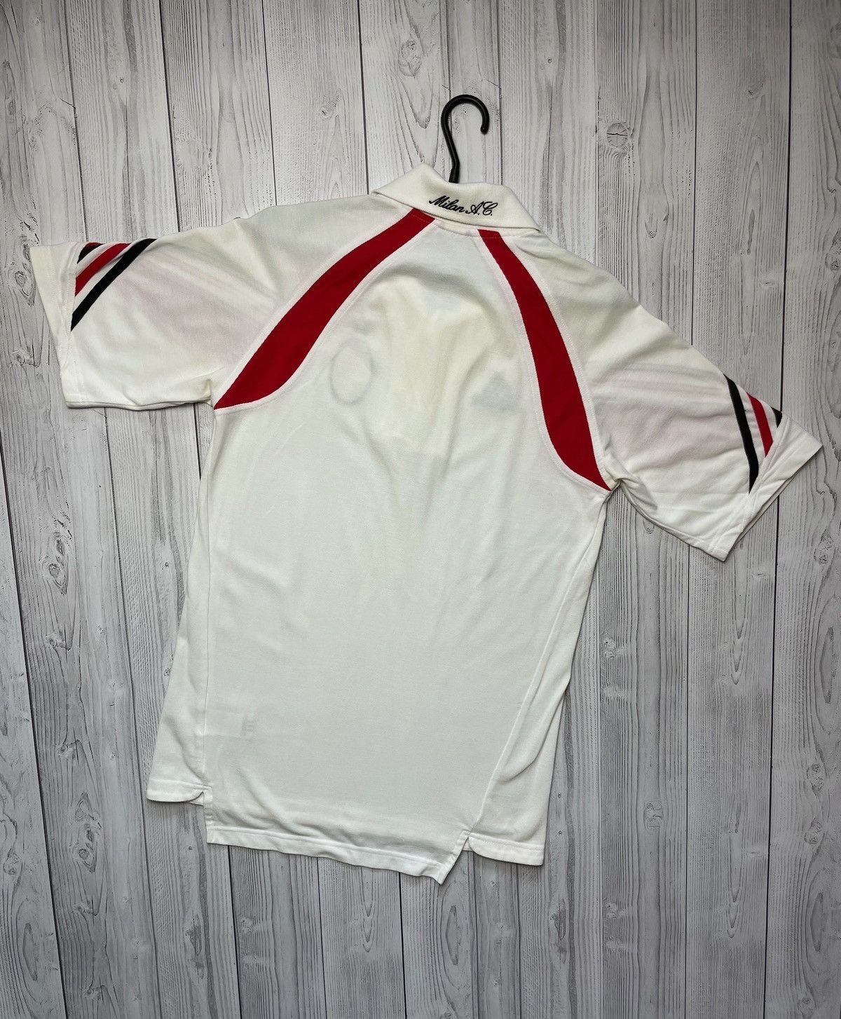 Vintage Vintage adidas AC Milan soccer polo Opel white rare size S Size US S / EU 44-46 / 1 - 6 Thumbnail