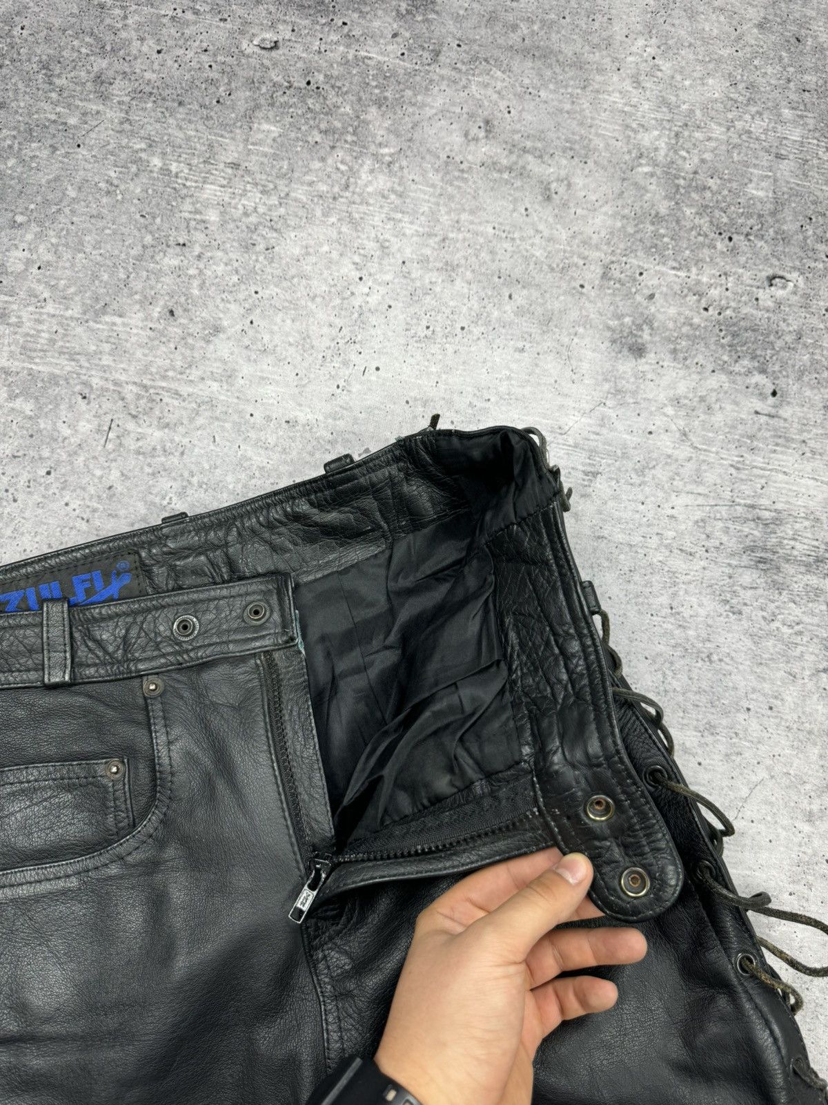 Genuine Leather × Vintage Vintage 90’s Y2K Style Casual Cowboy Genuine Leather Pants Size US 30 / EU 46 - 14 Thumbnail