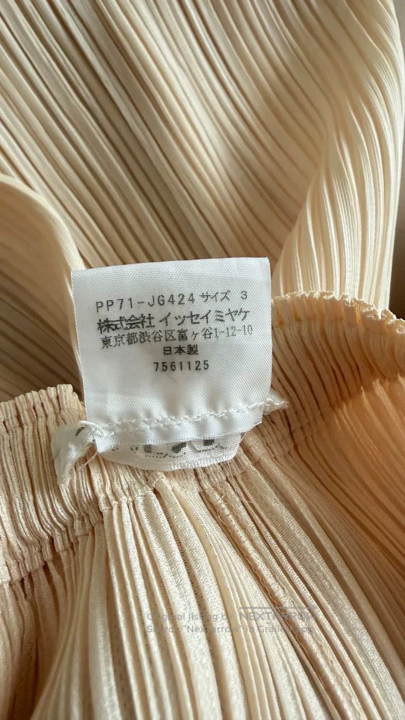 Issey Miyake Issey Miyake size:3 Beige Pleated Midi Skirt Size 22" - 7 Thumbnail