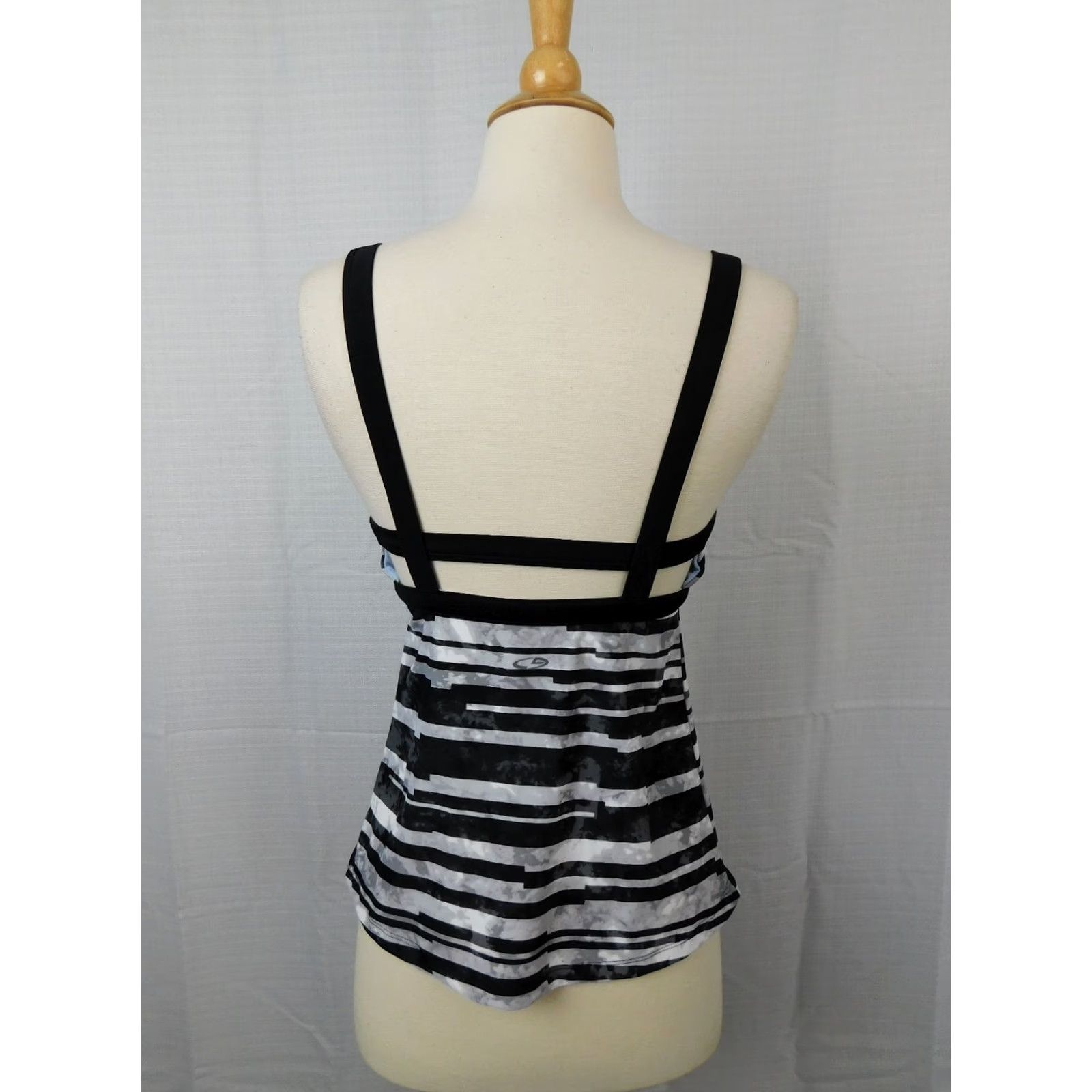 Champion Champion Tankini Top Women's Small V-Neck Gray Marble Printed Swim Hawaii? Size S / US 4 / IT 40 - 3 Thumbnail