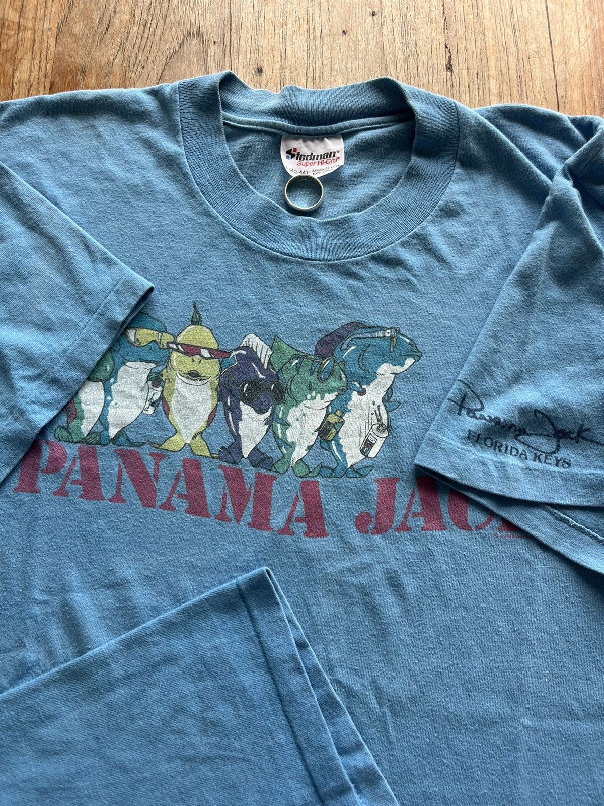Panama Jack × Vintage Vintage PANAMA JACK Florida Keys artwork 80’s Tshirt Size US L / EU 52-54 / 3 - 9 Thumbnail