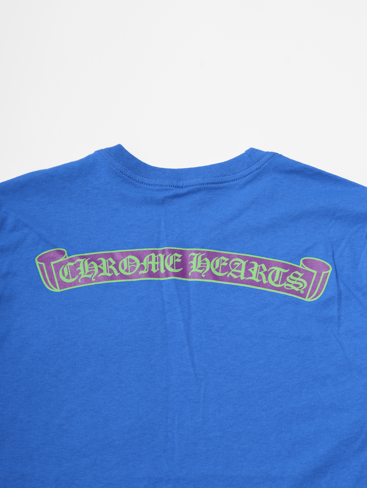 Chrome Hearts CHROME HEARTS Scroll Logo T-Shirt blue Size US M / EU 48-50 / 2 - 5 Thumbnail