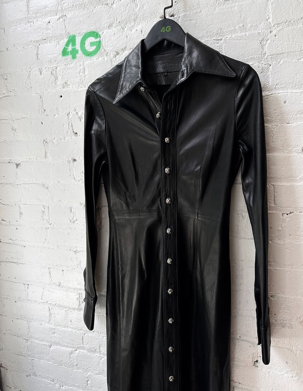 Chrome Hearts CHROME HEARTS GOTH VAMPIRE FULL LENGTH LEATHER JACKET Size S / US 4 / IT 40 - 2 Thumbnail