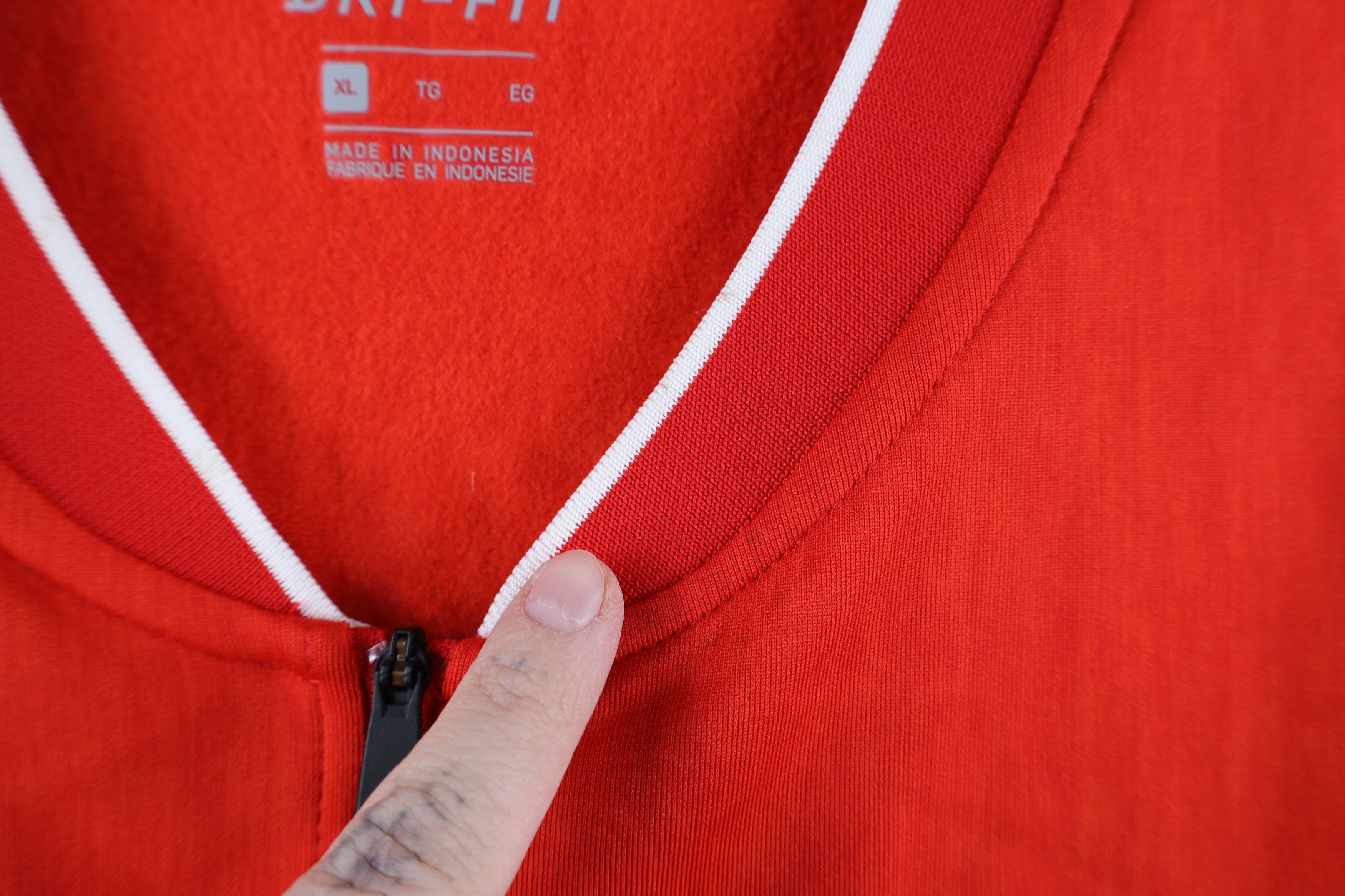 Nike × Vintage Nike Ohio State University Half Zip Pullover Sweater Red Size US XL / EU 56 / 4 - 7 Thumbnail