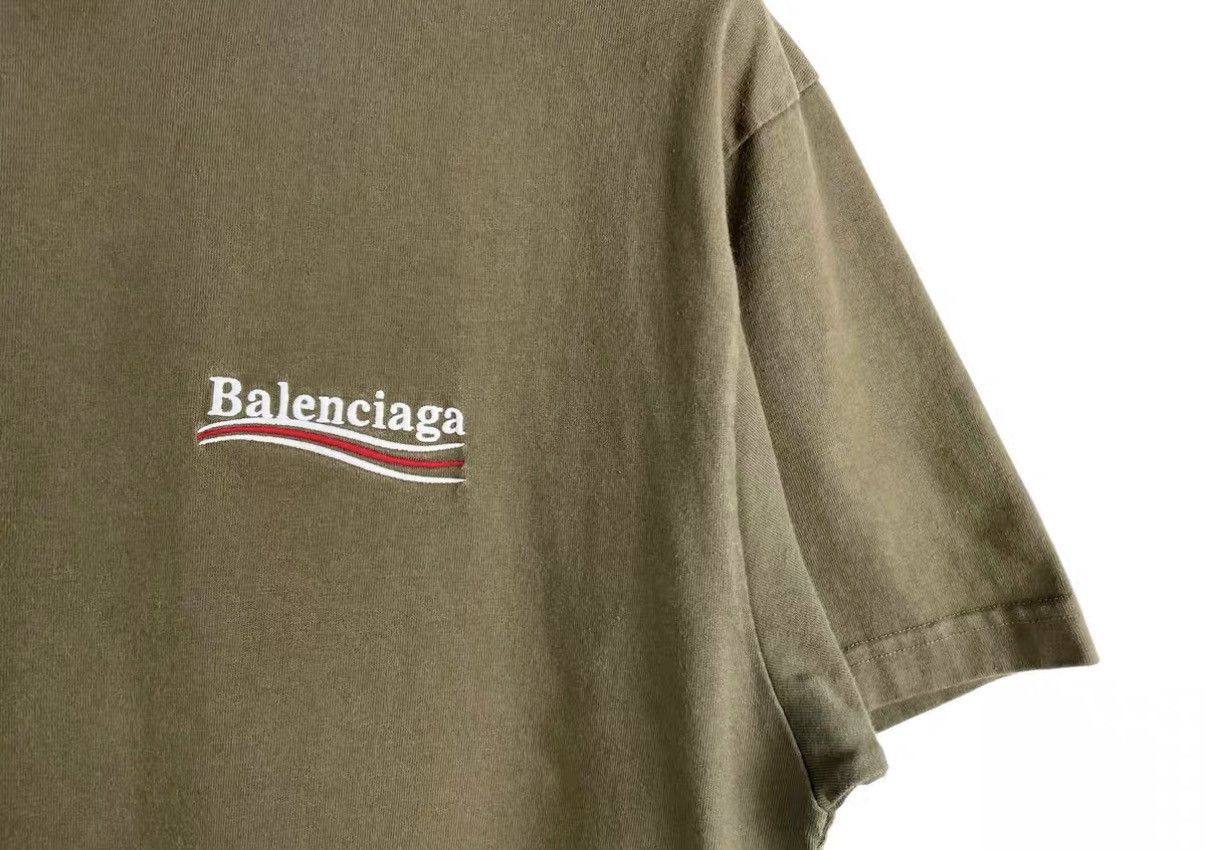 Balenciaga Balenciaga Embroidered Wave Logo Short Sleeve T‑shirt J31 Size US XS / EU 42 / 0 - 5 Thumbnail