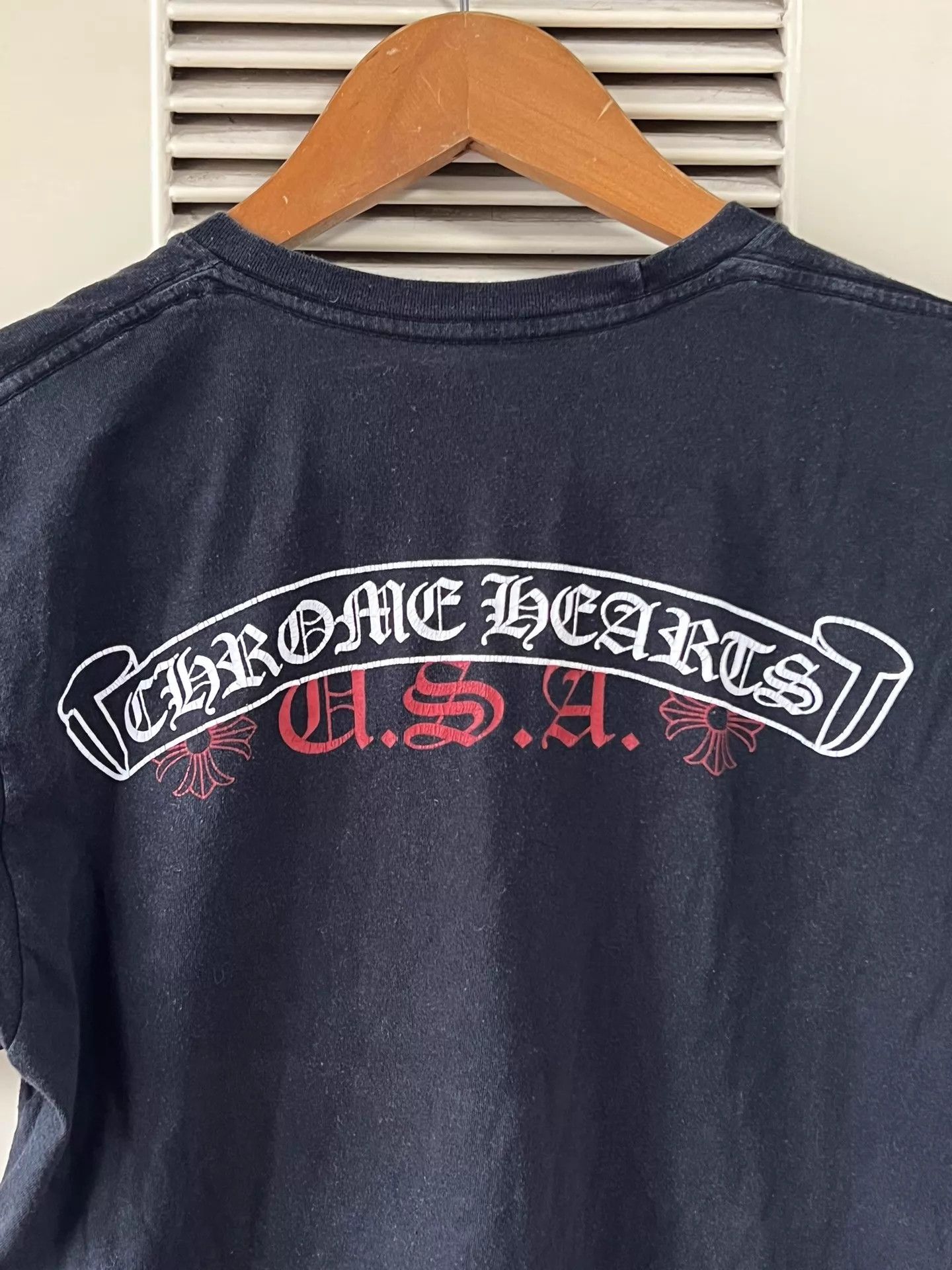Chrome Hearts Chrome Hearts Black Scroll Short Sleeve T-Shirt S USA Red Size US S / EU 44-46 / 1 - 6 Thumbnail