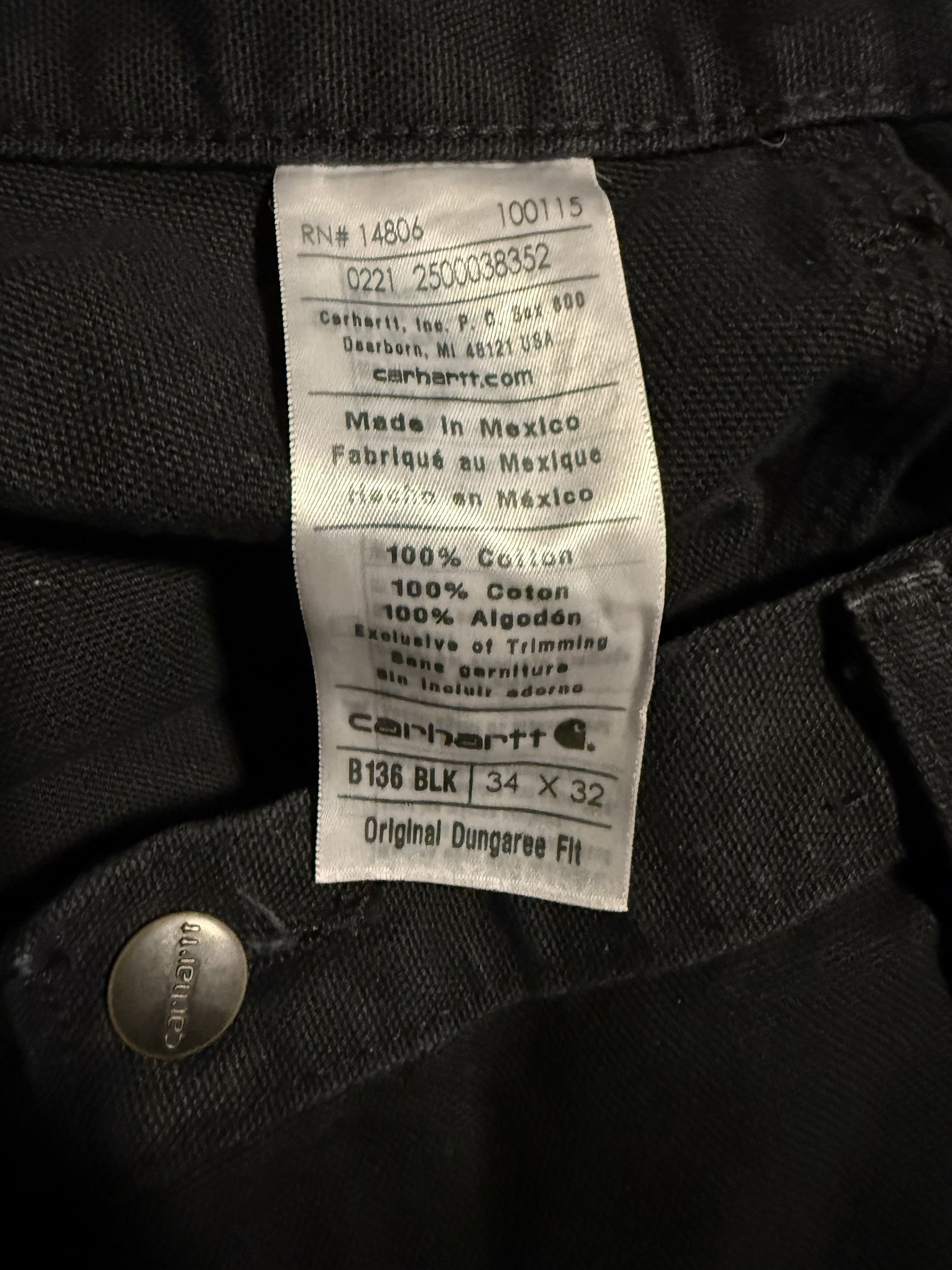 Carhartt Custom Double Knee Flared Carpenters Dungaree - Black - 34 Size US 34 / EU 50 - 5 Thumbnail