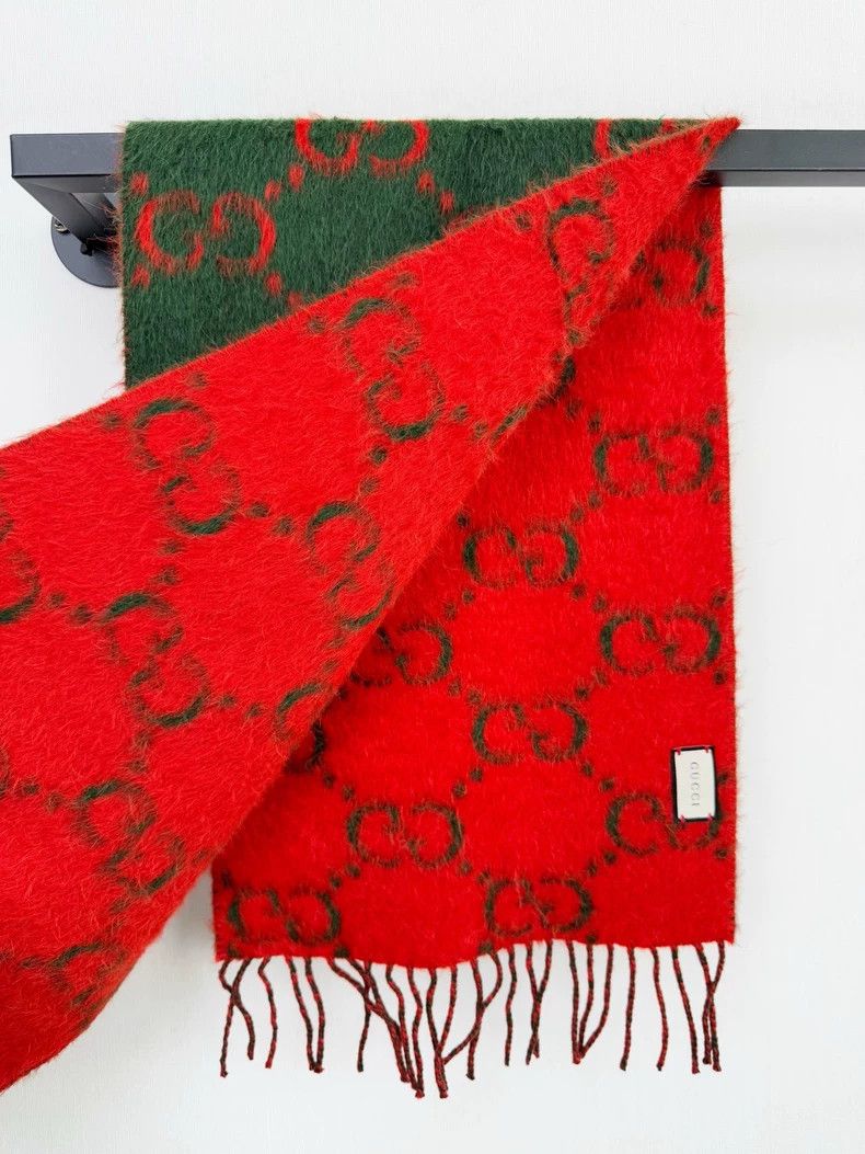 Gucci Gucci Alpaca wool scarf 2502-Nextarrow Size ONE SIZE - 2 Thumbnail