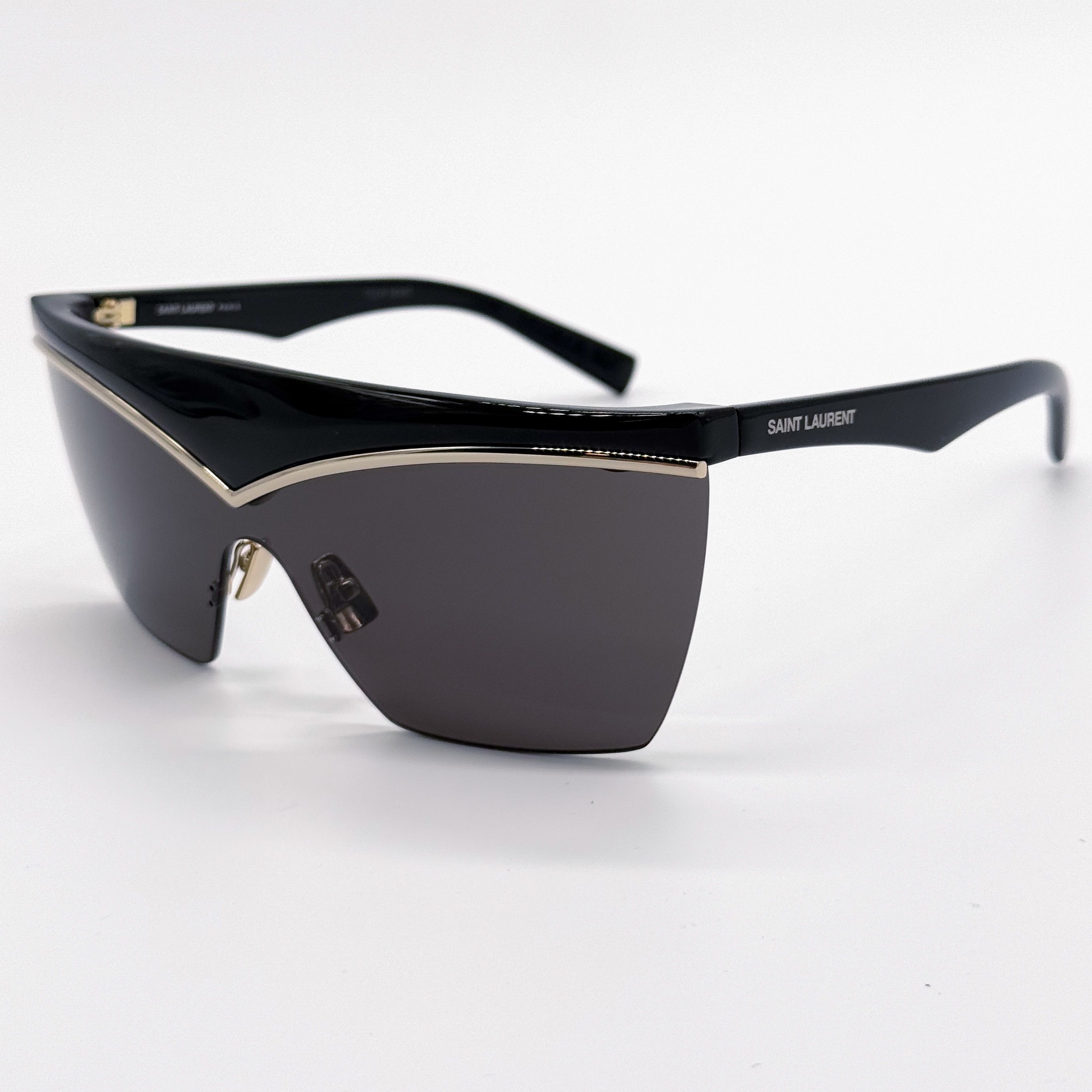 Saint Laurent Paris NEW SAINT LAURENT SL614 MASK 001 BLACK WOMEN SUNGLASSES Size ONE SIZE - 6 Thumbnail