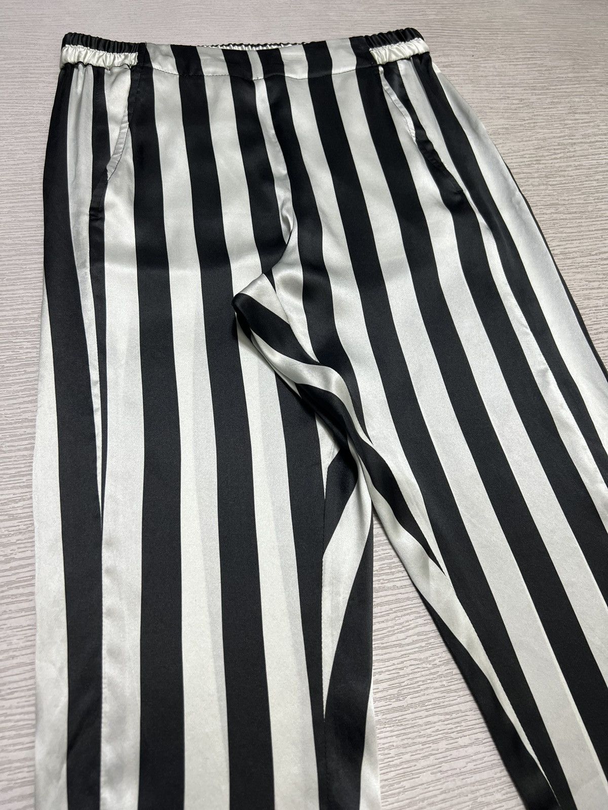 Ann Demeulemeester Ann Demeulemeester - F/W ‘15 - Stripe Silk Trouser Size 28" / US 6 / IT 42 - 4 Thumbnail