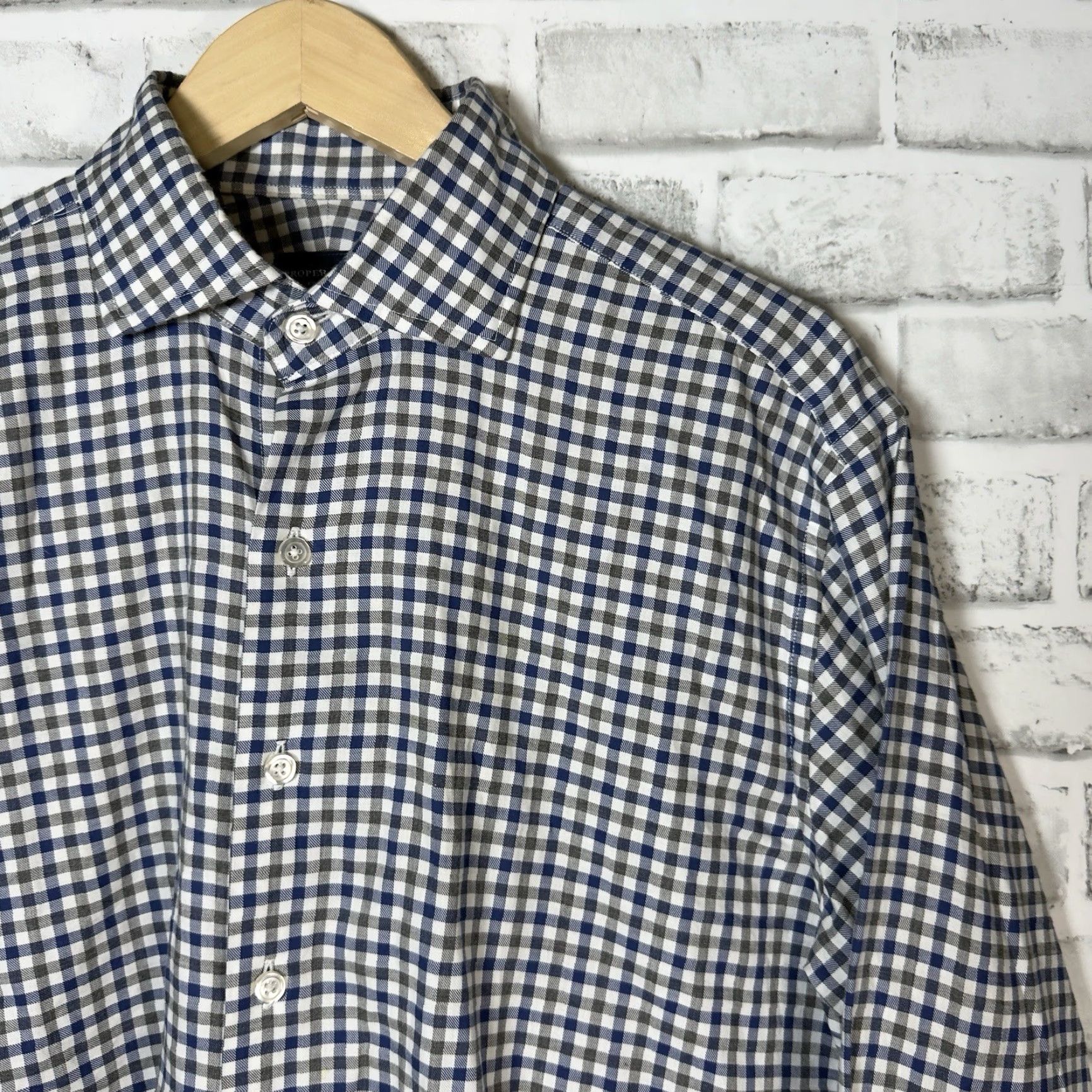 Proper Cloth PROPER CLOTH SHIRT Checkered Long Sleeve Button-Down Men L Multicolor Pattern Mens Shirt Size US L / EU 52-54 / 3 - 2 Thumbnail