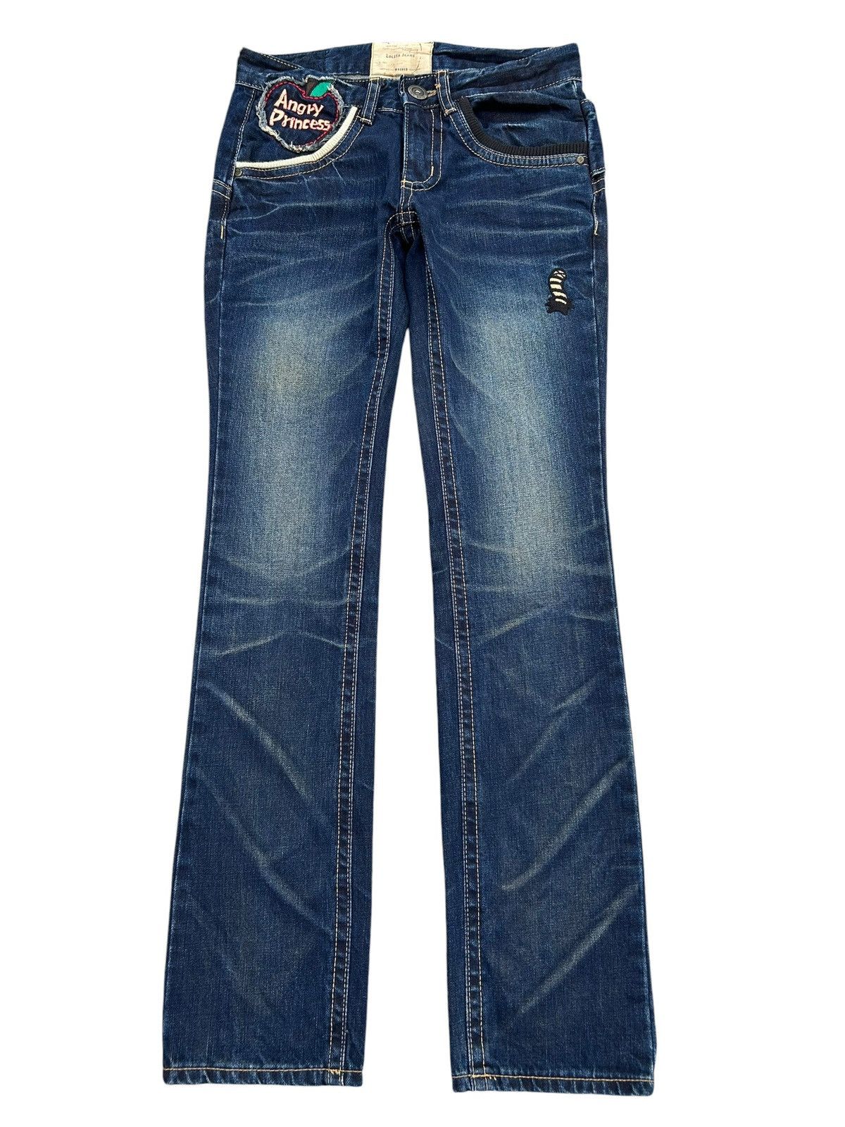 Kapital YOSHITOMO NARA LOLITA EXOTIC DISTRESSED DENIM JEANS Size US 29 - 3 Thumbnail