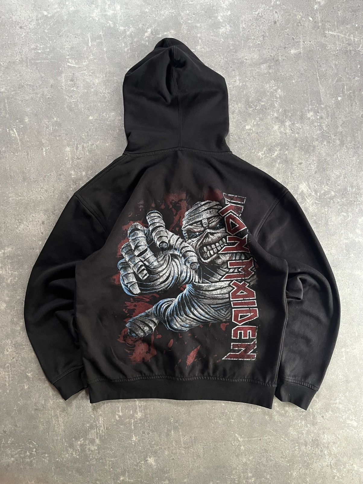 Iron Maiden Iron Maiden Mummy Hand Printed Zip Hoodie XXL Size US XXL / EU 58 / 5 - 2 Thumbnail