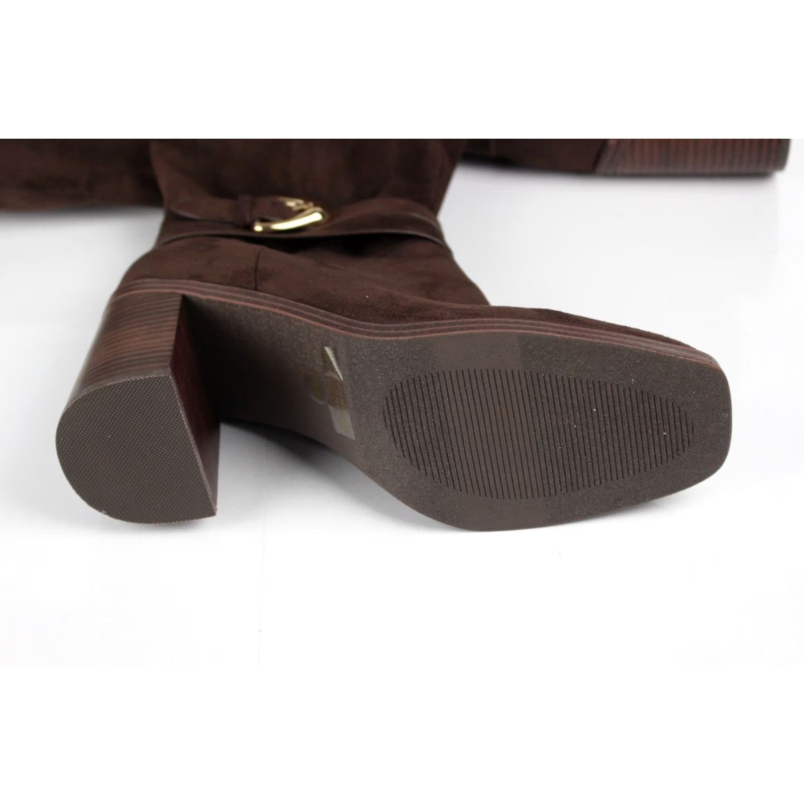 Dolce Vita Dolce Vita Women's Finnian Wide Calf Boots Man Made 9.5 Brown Faux Suede Size US 10 / IT 40 - 4 Thumbnail