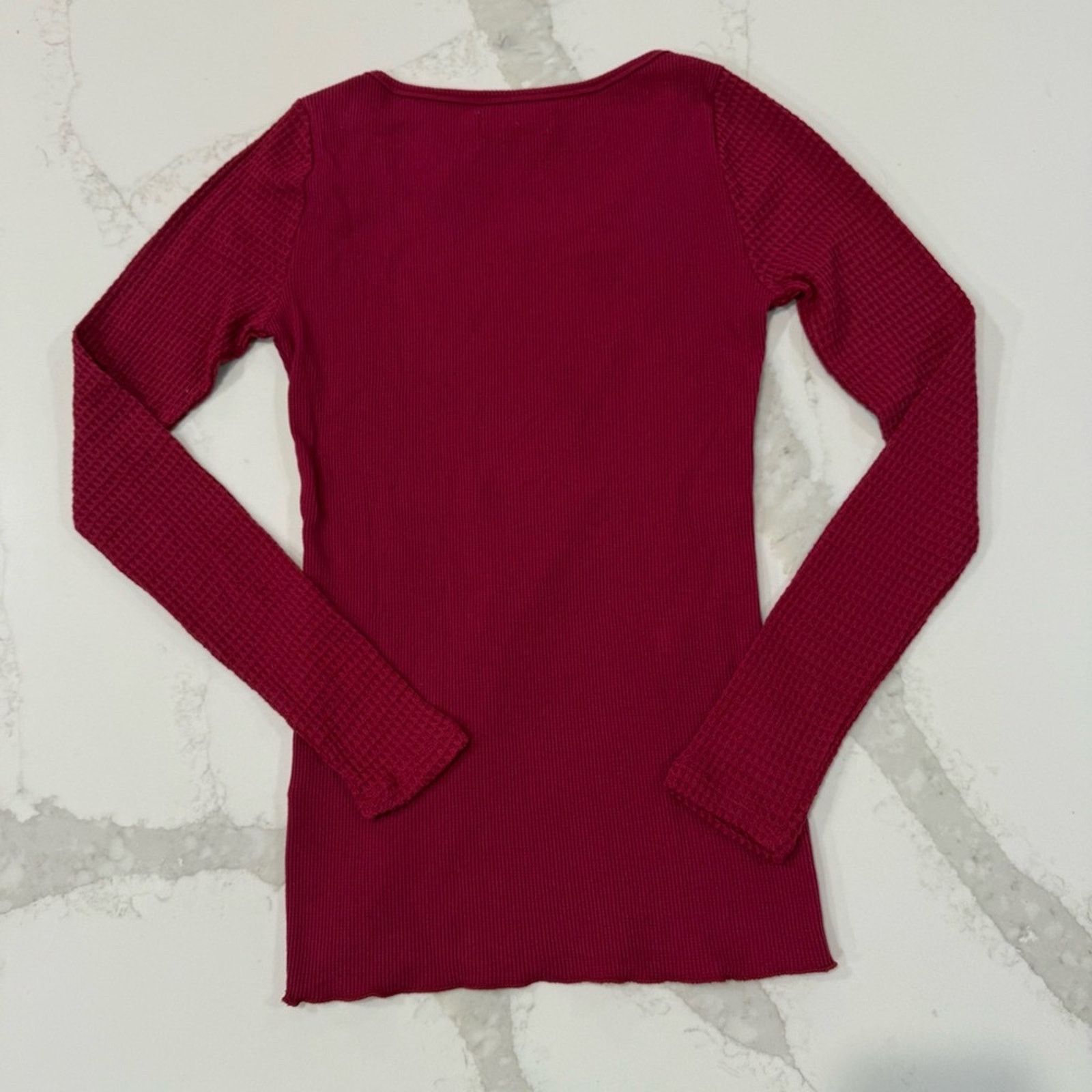 Abercrombie & Fitch Y2K Abercrombie & Fitch NWT WaffleKnit Thermal Women M Bella Size M / US 6-8 / IT 42-44 - 8 Thumbnail