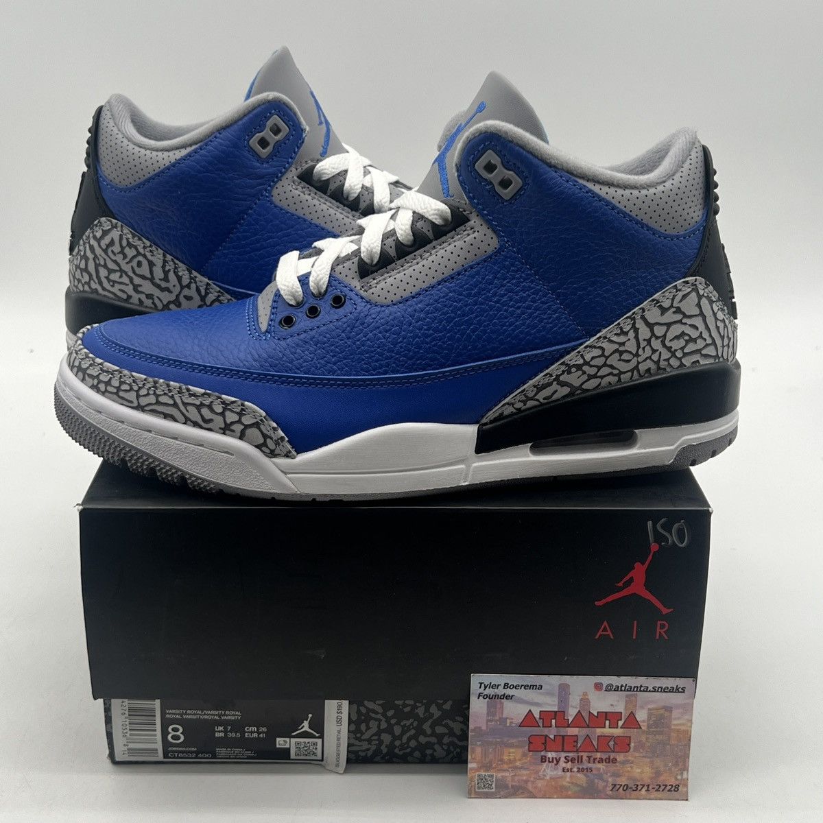 Jordan Brand Air Jordan 3 varsity Royal Size US 8 / EU 41 - 1 Thumbnail