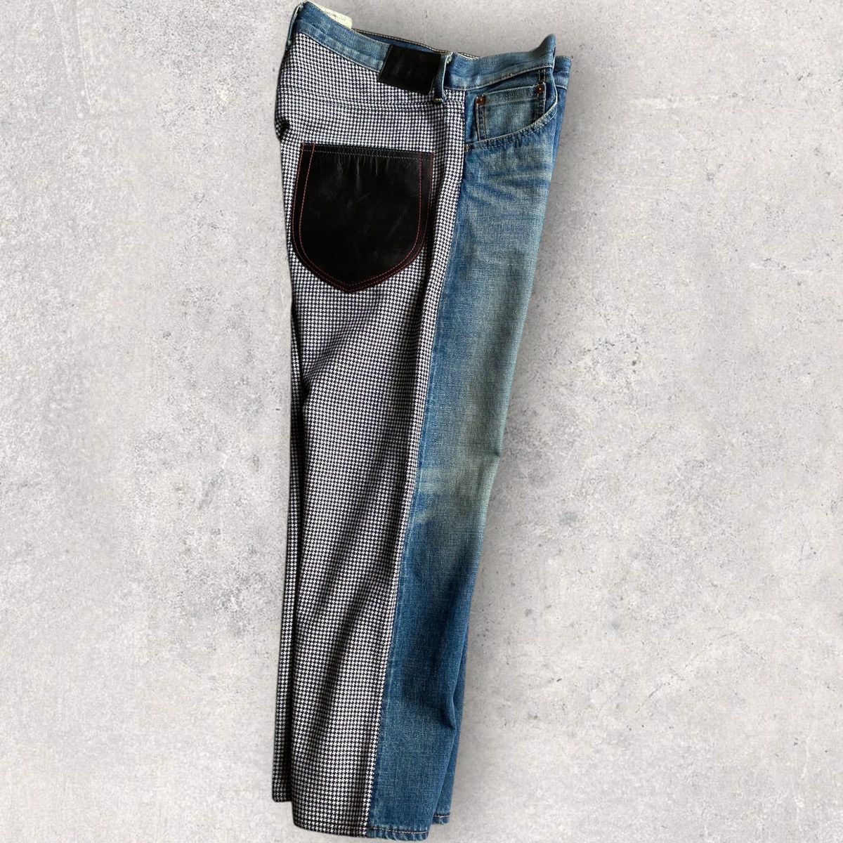 Junya Watanabe Fall2013 Denim/Houndstooth Baggy Jeans Size 30" / US 8 / IT 44 - 1 Thumbnail