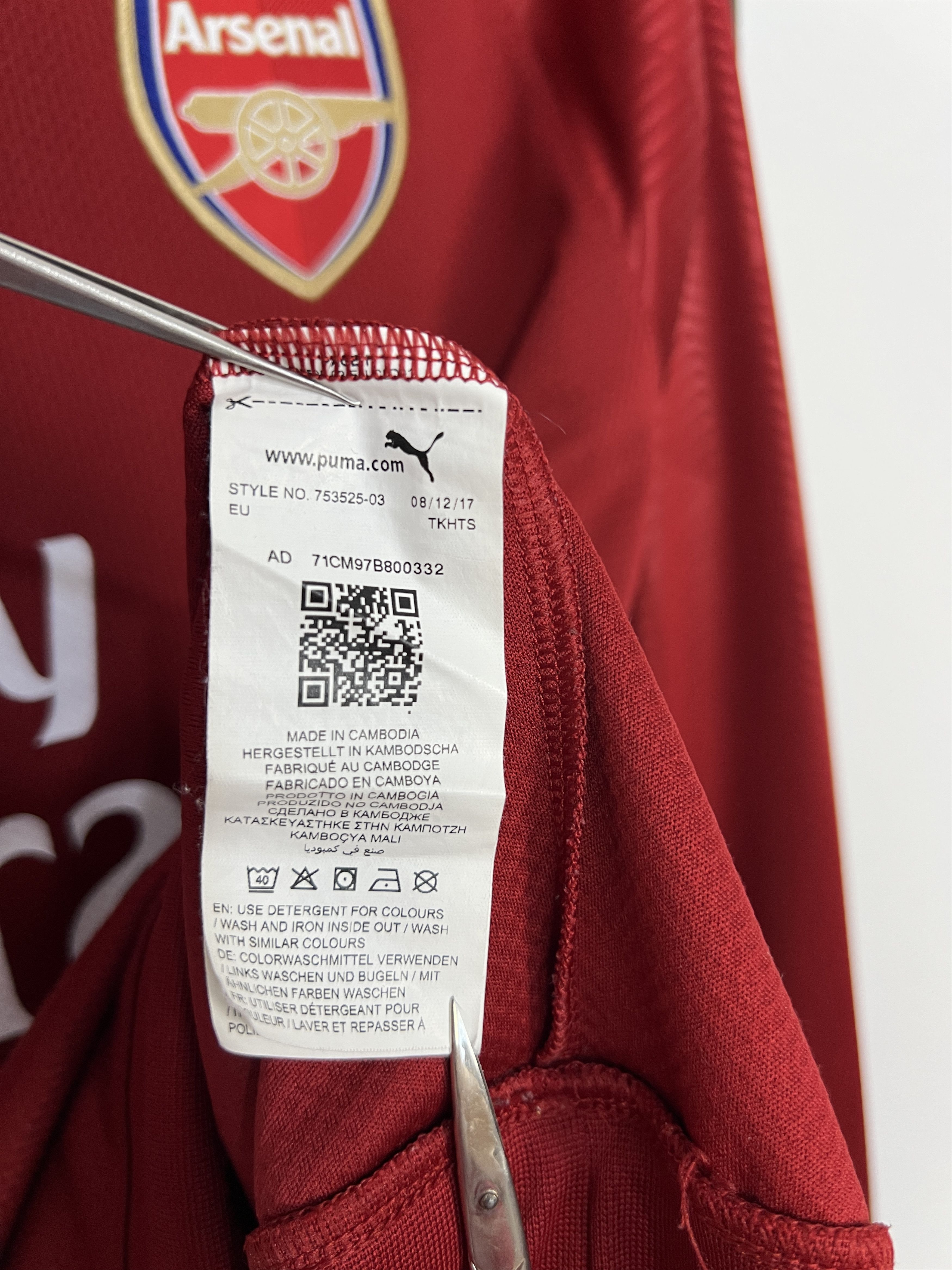 Puma Arsenal Football Train Sweatshirt Soccer Track Top Gunners Size US S / EU 44-46 / 1 - 9 Thumbnail
