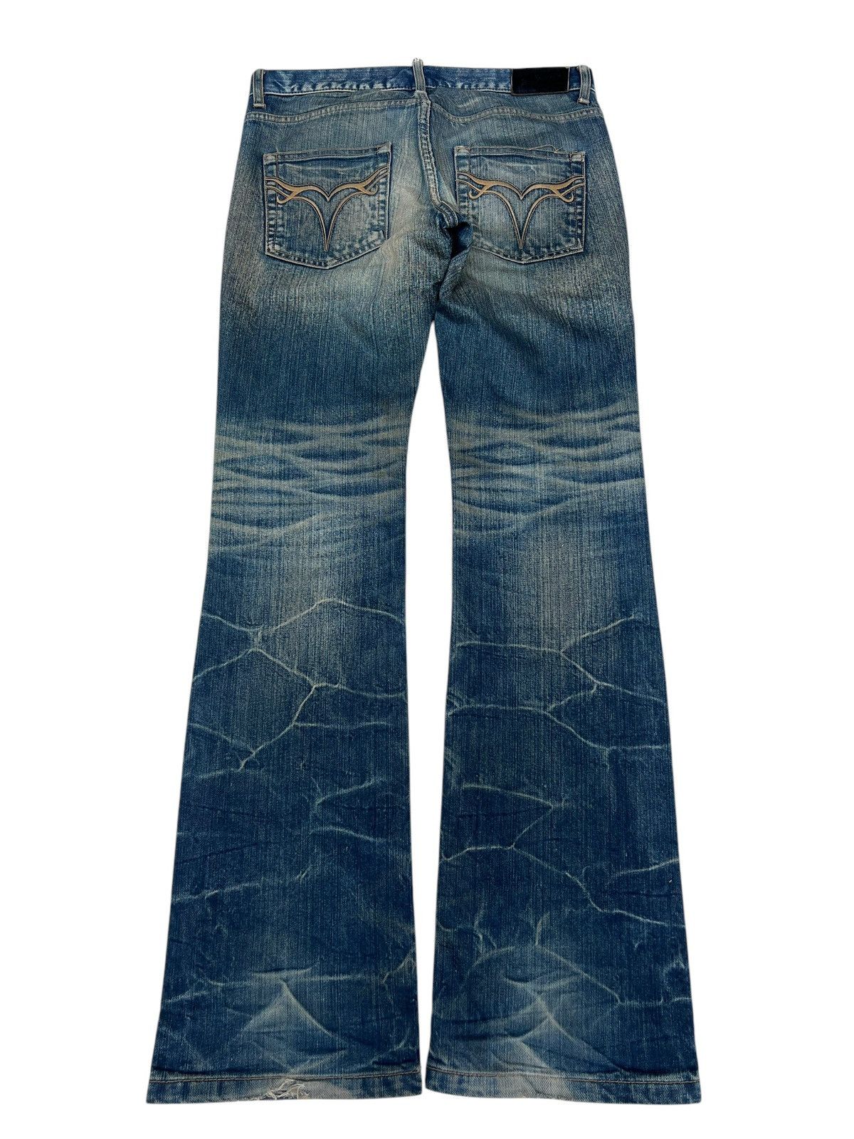 JACKROSE Dirty Mud Trashed Jackrose Rips Denim Claw Mark Flare Jeans Size US 30 / EU 46 - 14 Thumbnail