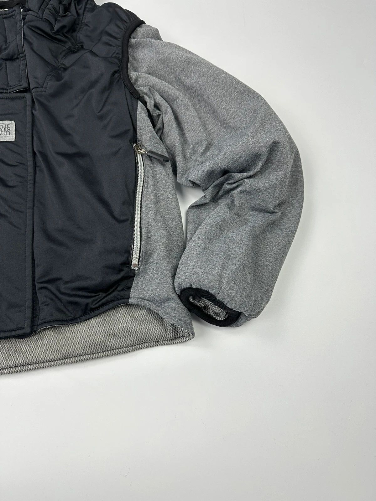 Marithe + Francois Girbaud Marithé François Girbaud 80s Puffy Black Grey Hooded Jacket Size M / US 6-8 / IT 42-44 - 5 Thumbnail