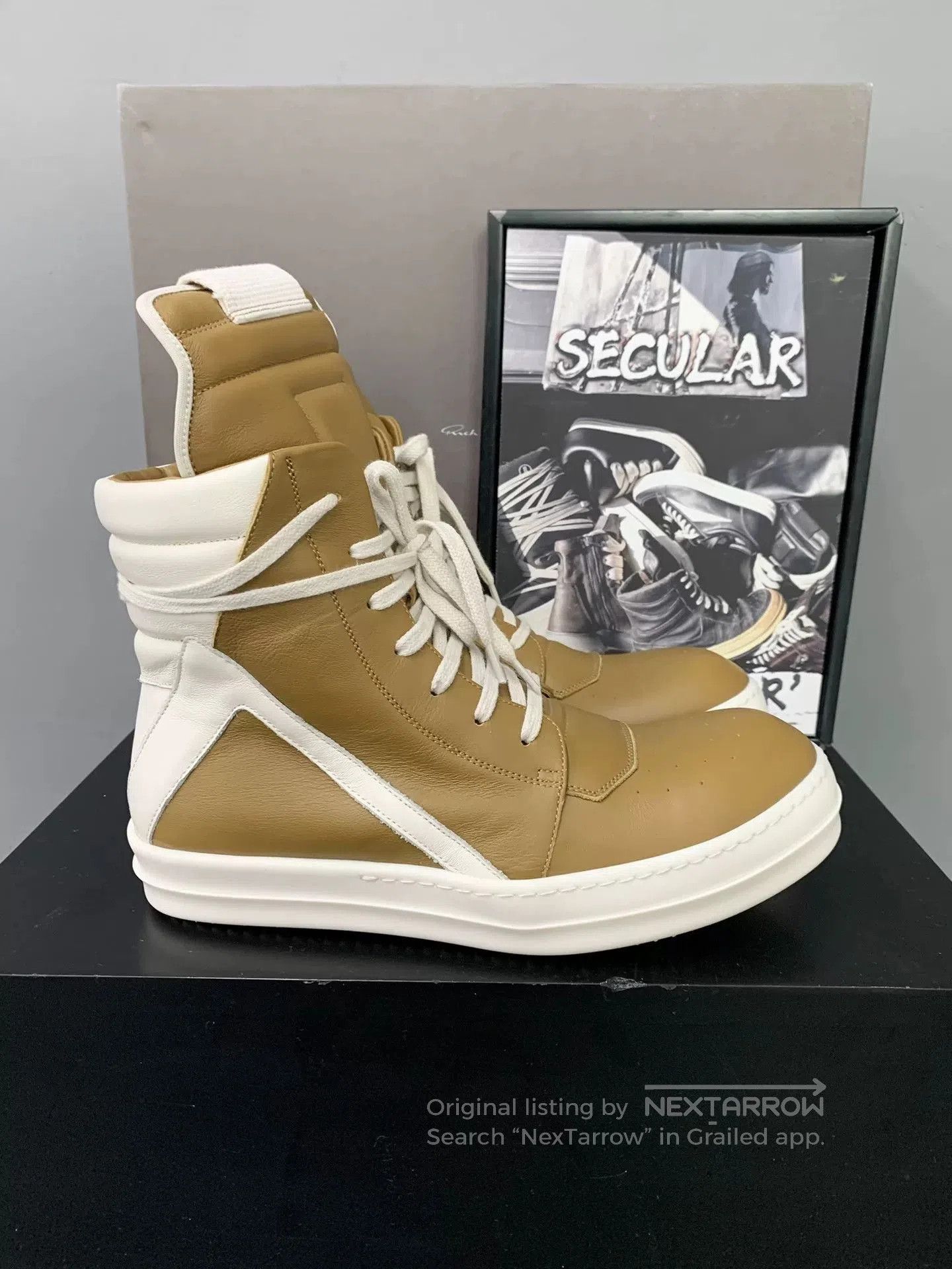 Rick Owens rick owens geobasket yellow leather casual shoes. Size US 7 / EU 40 - 2 Thumbnail