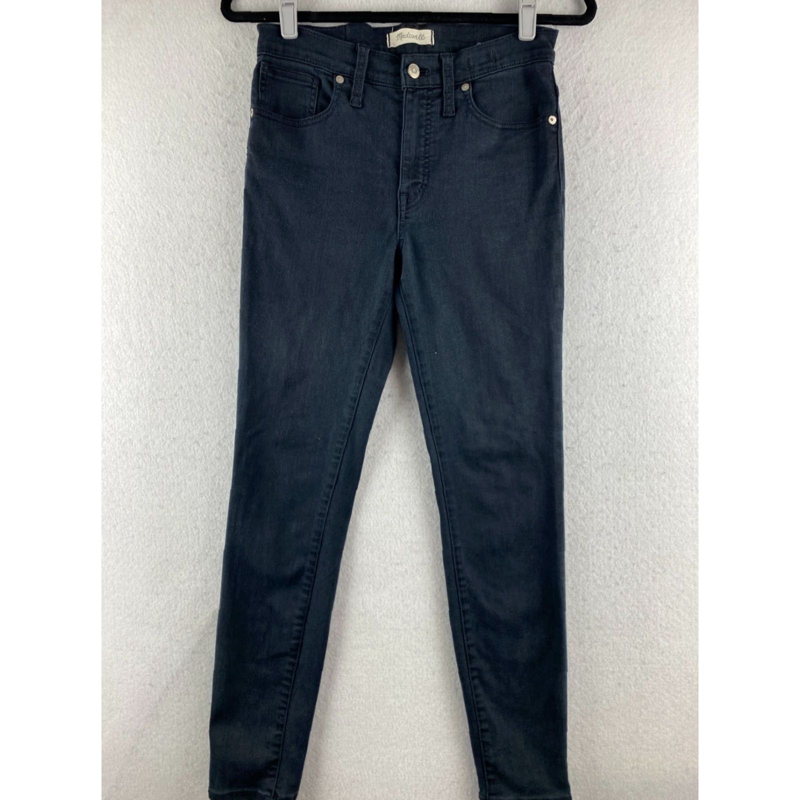 Madewell Madewell Jeans Womens 24 Black High-Rise Skinny Dark Wash Stretch Denim Pants - 5-Pocket Design Menstrual? Size 42" / US 20 - 2 Thumbnail