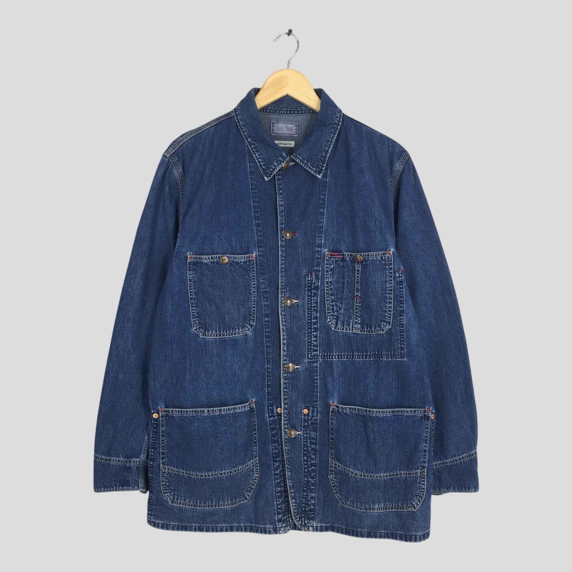 Blue Blue Japan Vintage Blue Blue Arigato Japan Denim Jacket Large Size US L / EU 52-54 / 3 - 1 Thumbnail
