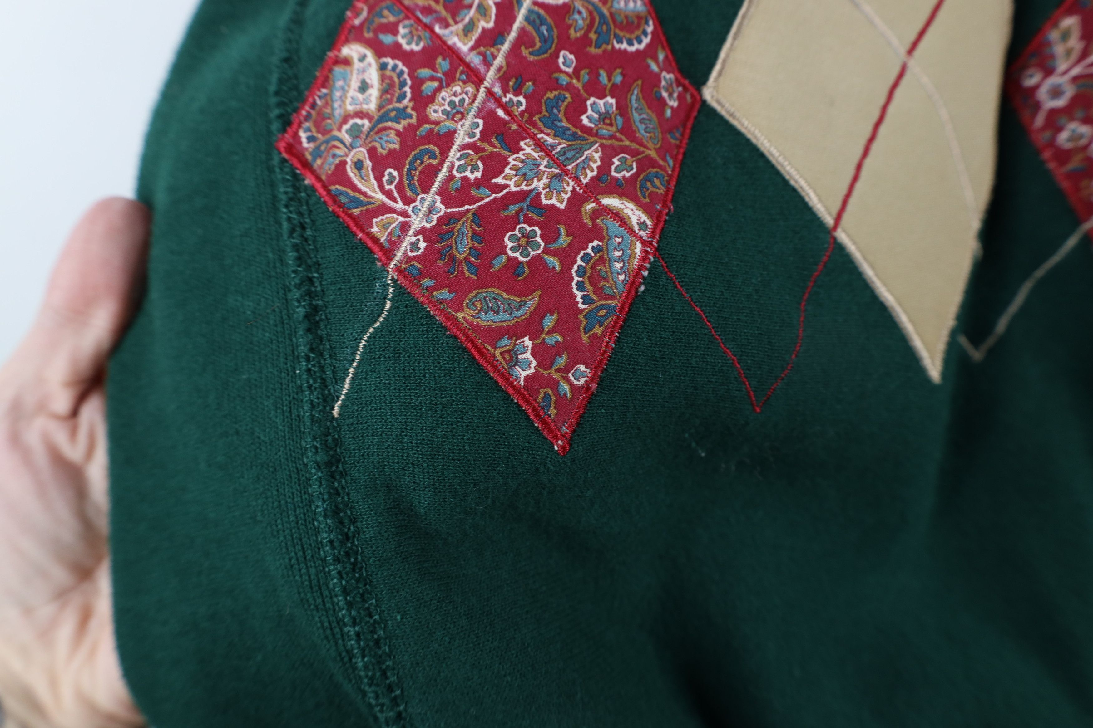 Vintage Deadstock Vintage 90s Streetwear Quilt Patch Sweatshirt USA Size M / US 6-8 / IT 42-44 - 9 Thumbnail