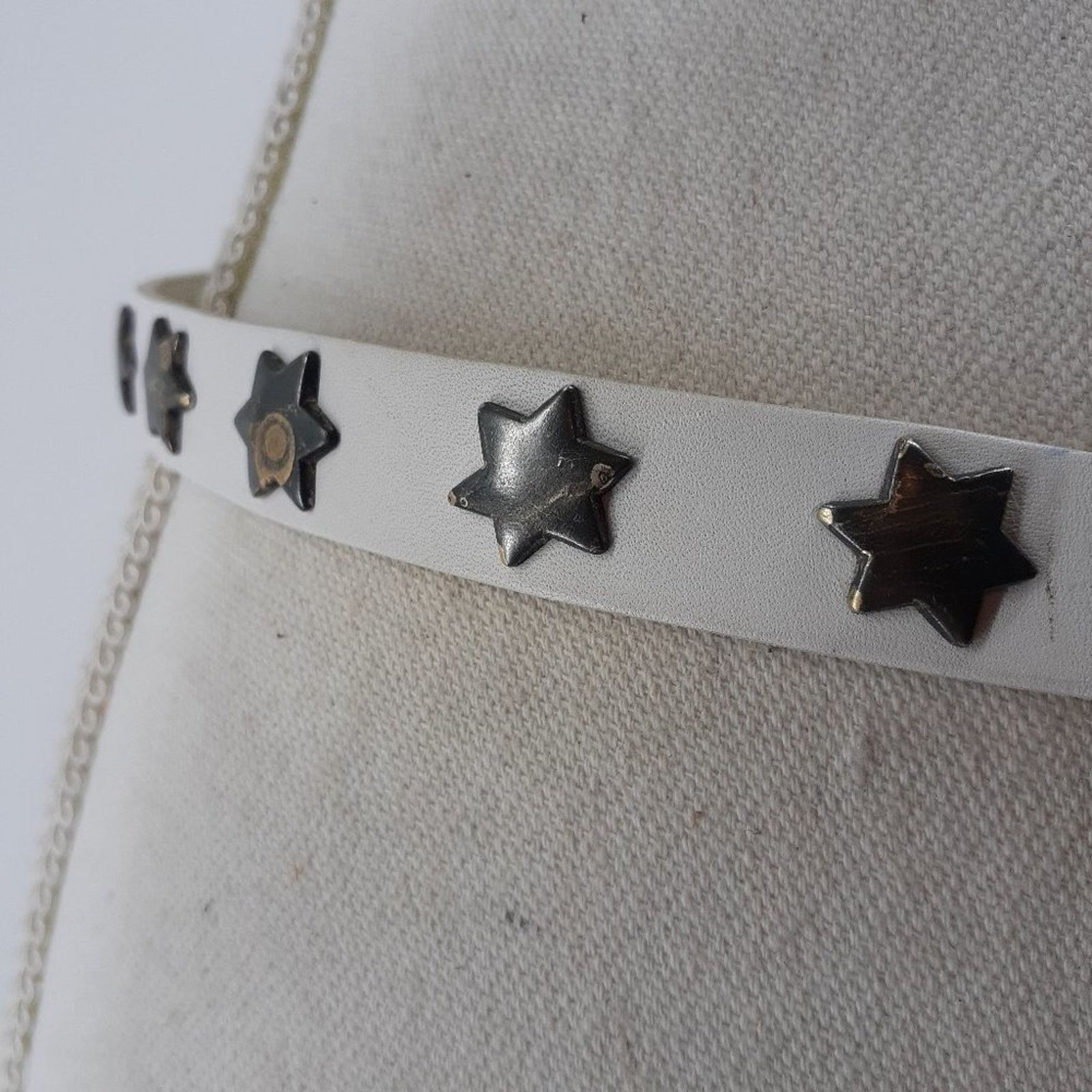 Express Express Jeans Women's White Genuine Leather Belt Size M Size ONE SIZE - 8 Thumbnail