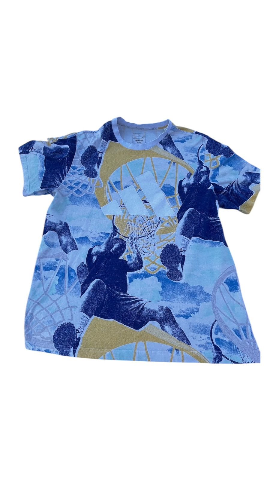 Adidas Adidas Selects Summer Edtion Blue & Yellow Graphic Kobe Tee Size US L / EU 52-54 / 3 - 2 Thumbnail