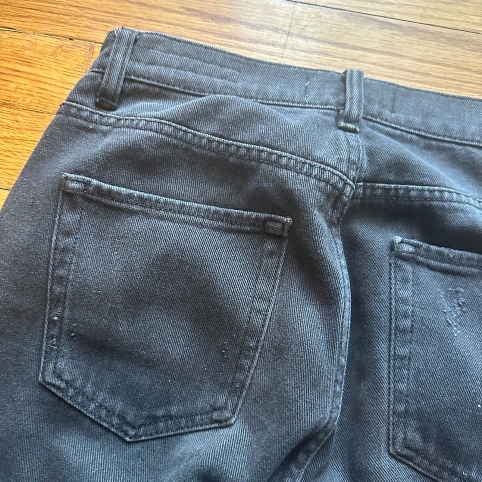 Pacsun Pacsun Vintage Icon Black Distressed High-Rise Jeans Raw Hem Size 25" / US 0 / IT 36 - 5 Thumbnail