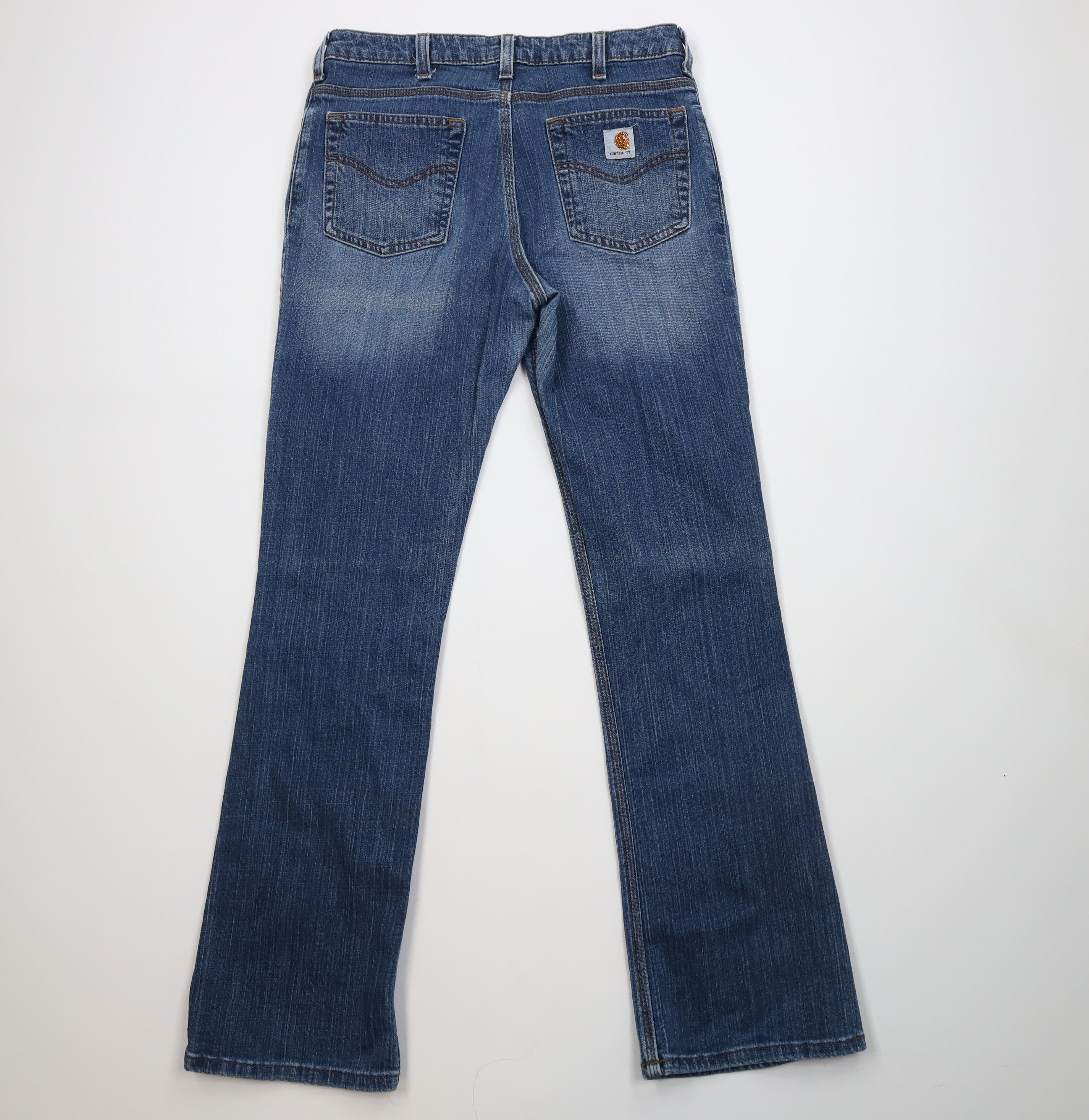 Carhartt Vintage Y2K Carhartt Spell Out Rhinestone Flared Denim Jeans Size 31" - 10 Thumbnail