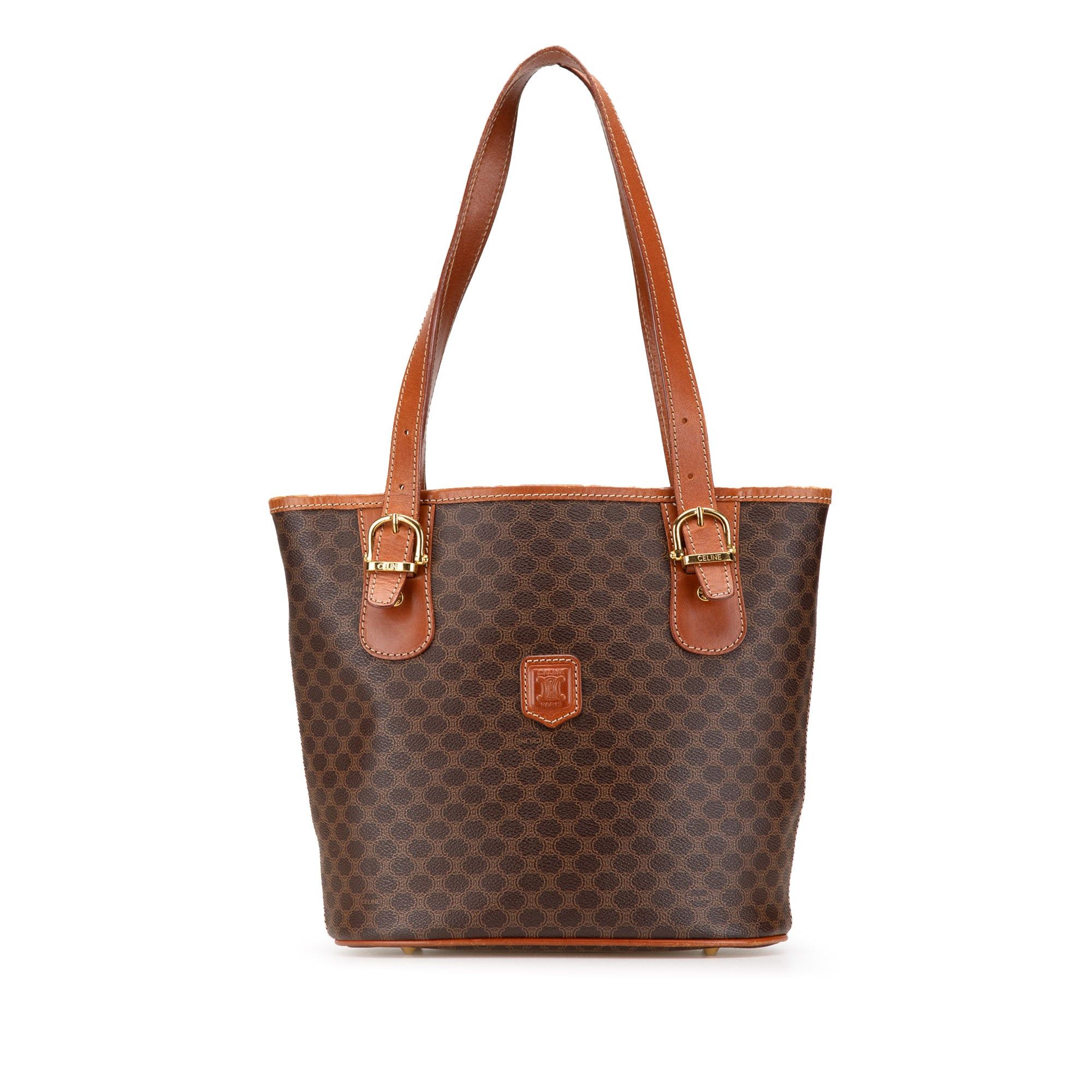 Celine Celine Macadam Coated Canvas Tote Brown Size ONE SIZE - 1 Thumbnail