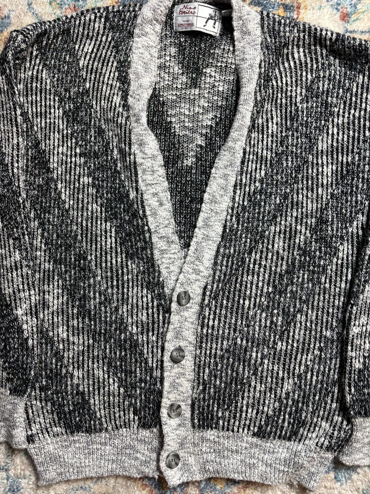 Vintage Vintage Nino Foriero Abstract Cardigan Sweater Medium Size US M / EU 48-50 / 2 - 4 Thumbnail