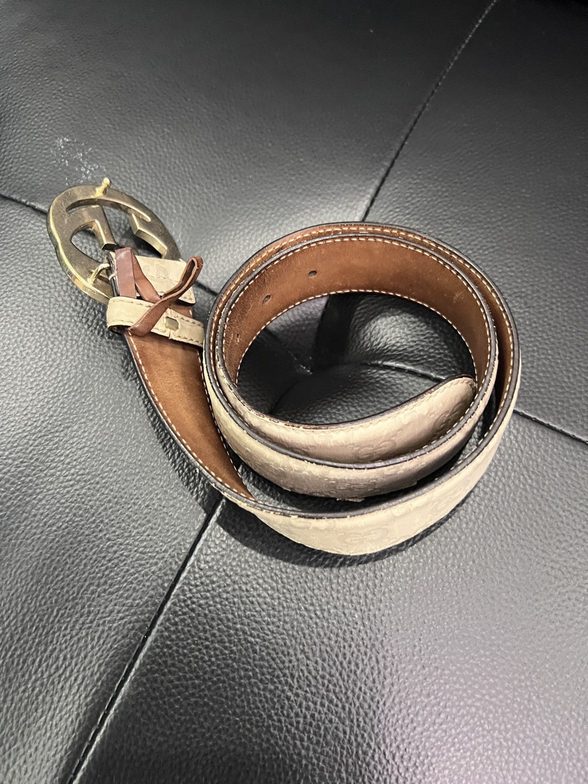 Gucci Gucci Double G Embossed Monogram Belt Size ONE SIZE - 9 Thumbnail