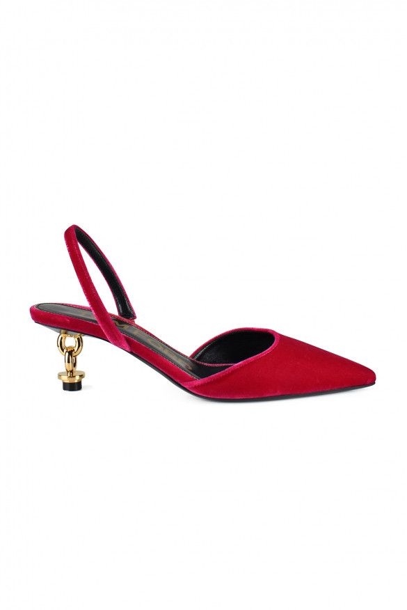 Tom Ford Velvet Chain Heel Slingback Size US 6 / IT 36 - 1 Thumbnail