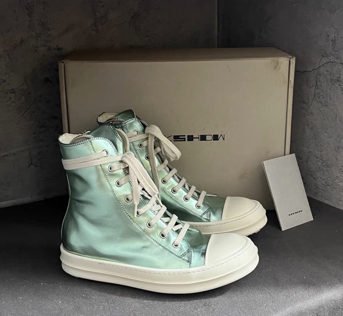 Rick Owens Rick Owens Mirror Metallic Bubble Converse-Inspired Sneakers Size US 8 / IT 38 - 2 Thumbnail