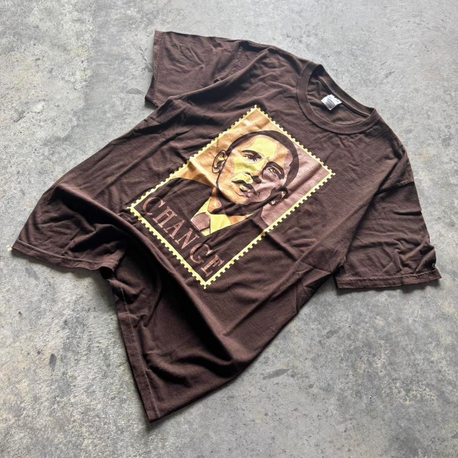 Gildan × Japanese Brand × Vintage Vintage Y2K Barack Obama Change T-shirt Size US L / EU 52-54 / 3 - 1 Thumbnail