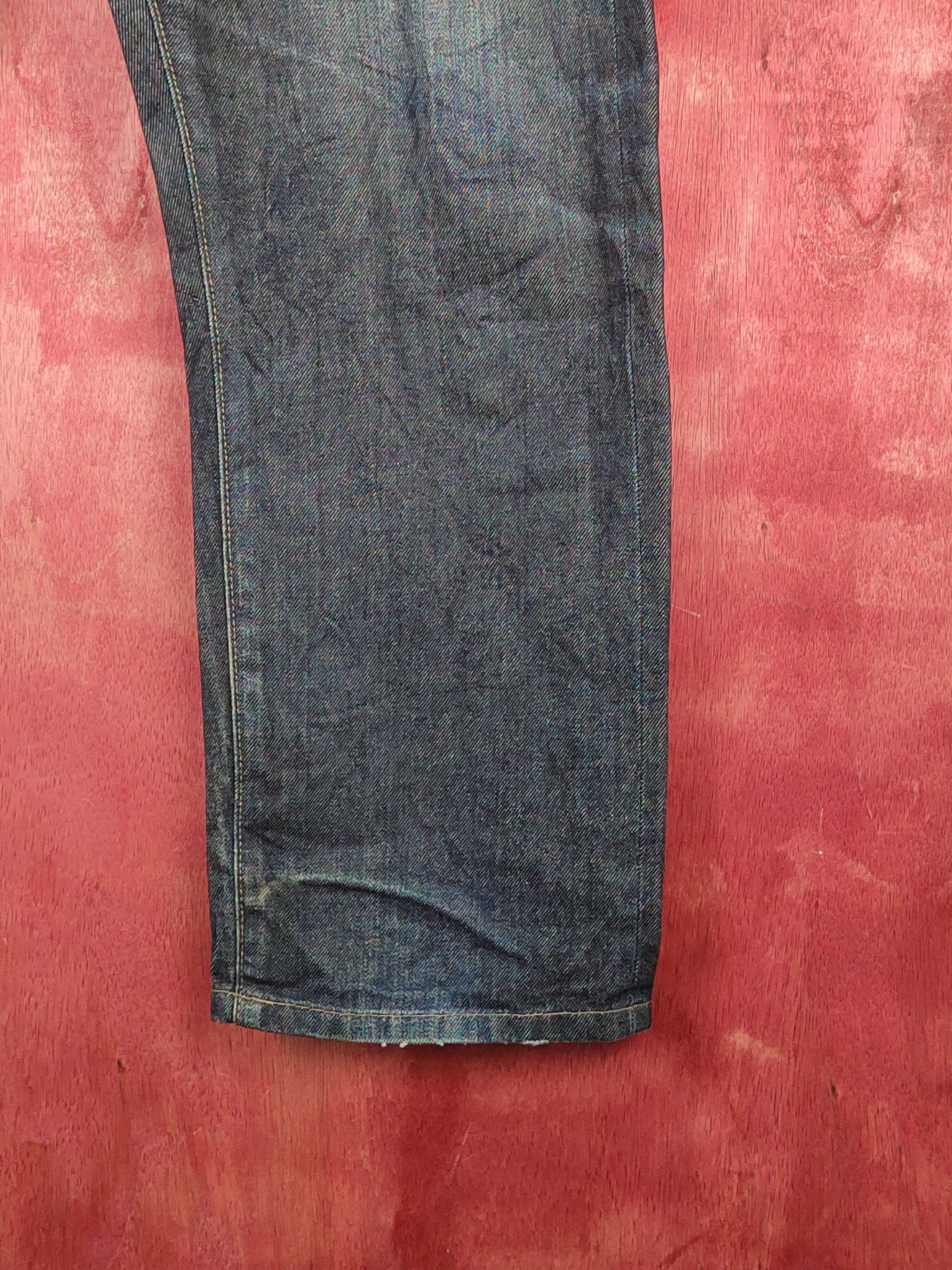 Japanese Brand Uniqlo Dark Blue Distressed Ripped Jeans #S1656 Size US 36 / EU 52 - 6 Thumbnail