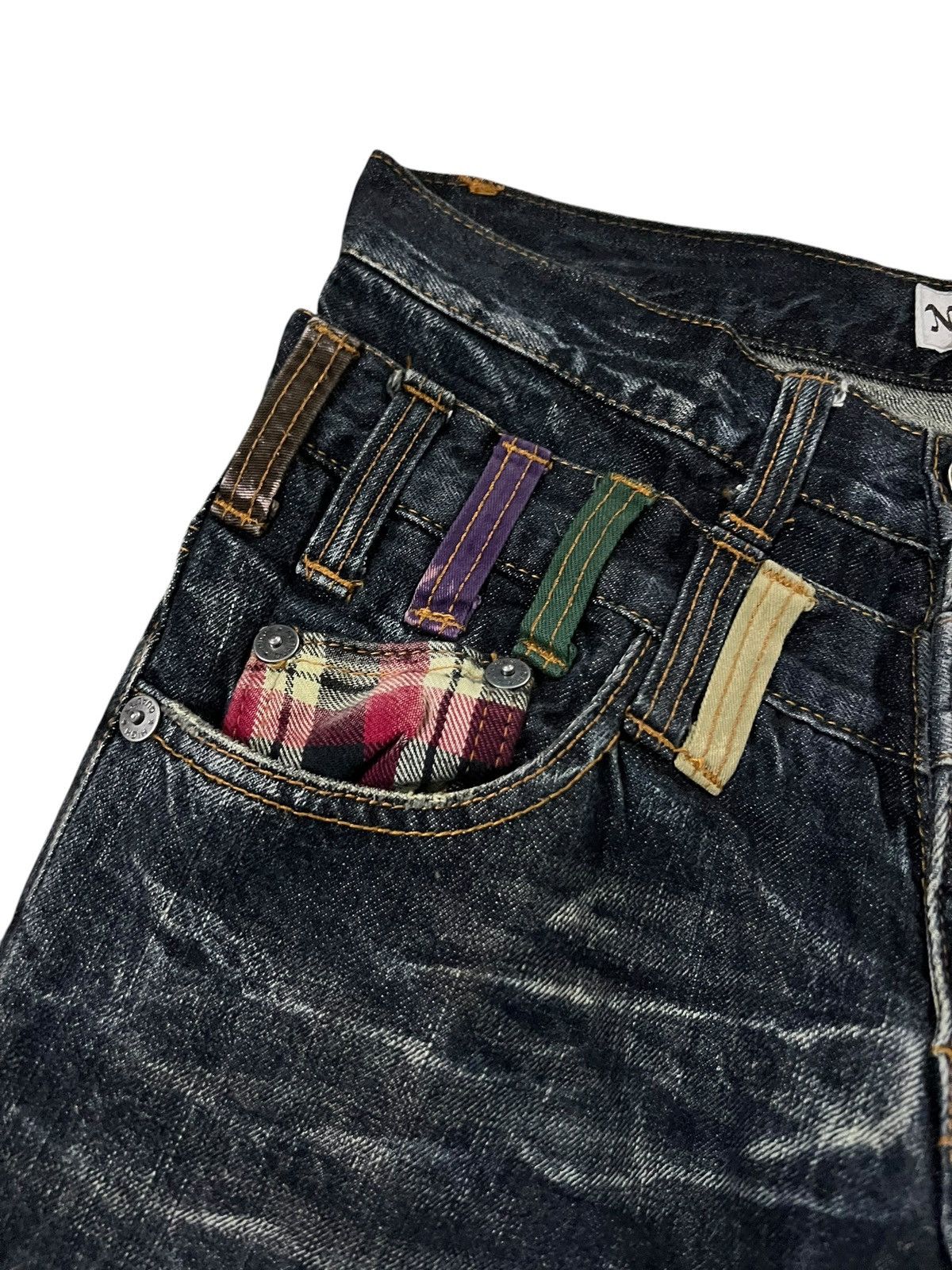 Japanese Brand 💥Double Waist💥Nylaus Clothing Clawmark Jean Very Rare Size US 29 - 8 Thumbnail