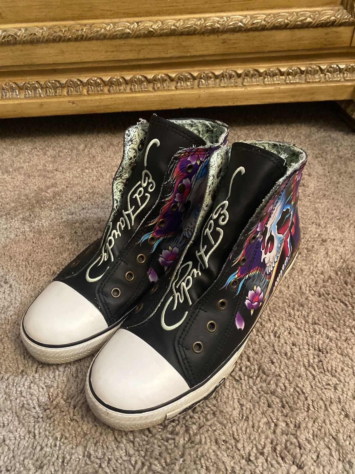 Ed Hardy Rare!Vintage Y2K Ed Hardy Hi top Sneakers size 11 Size US 11 / EU 44 - 23 Thumbnail