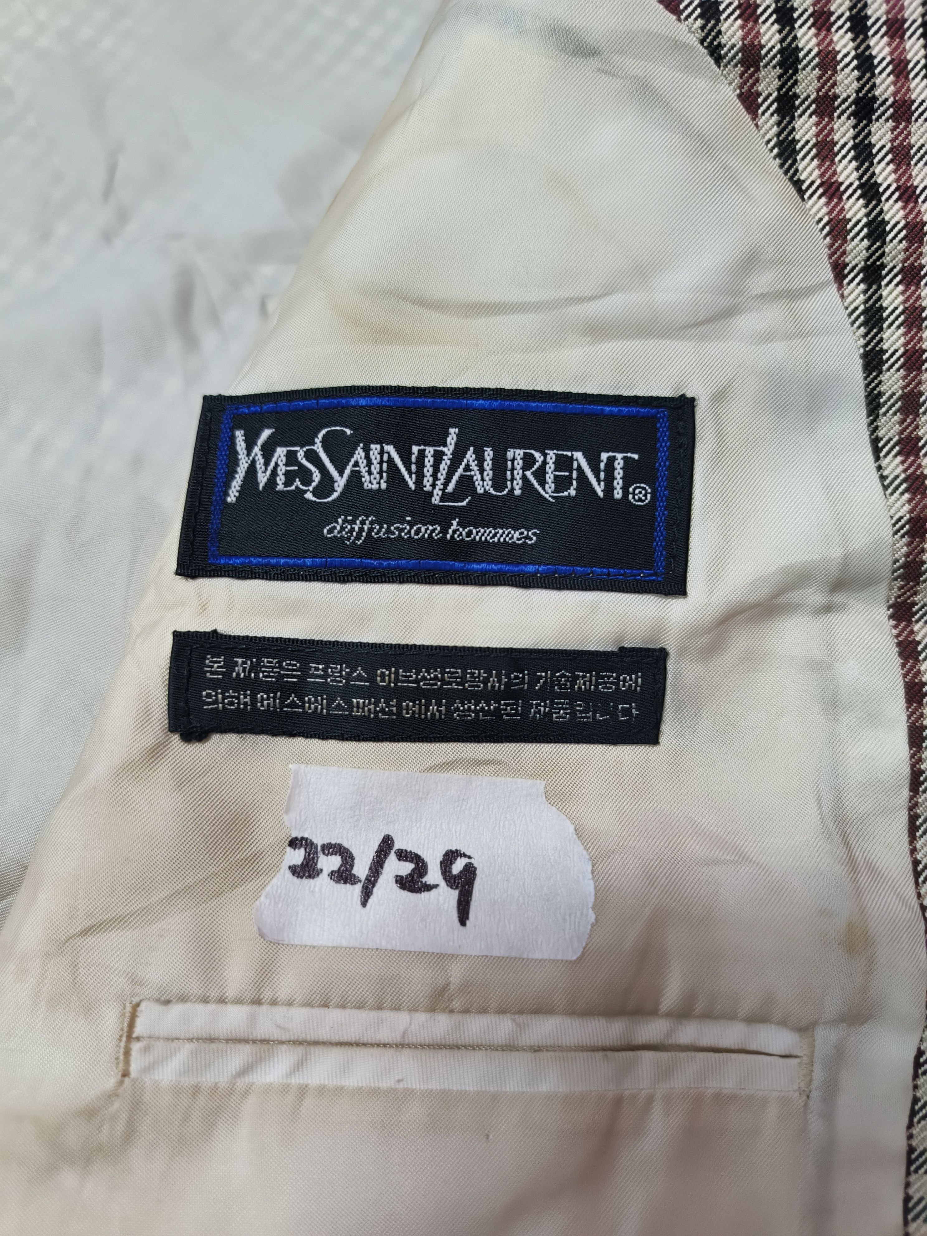 Yves Saint Laurent YSL YVES SAINT LAURENT PLAID BLAZER JACKET Size 44R - 7 Thumbnail